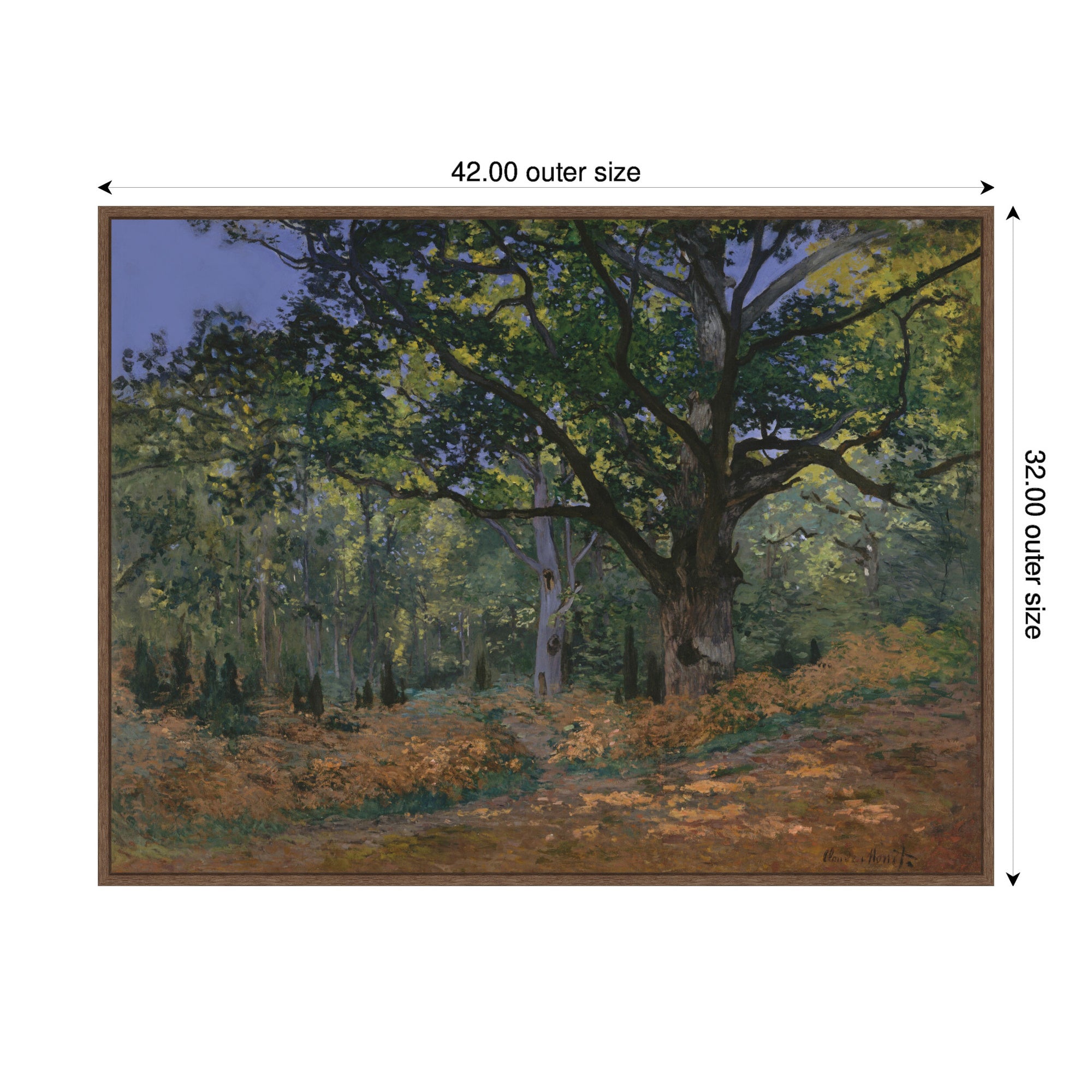 Framed Canvas 42x32 Sylvie Walnut 2