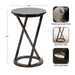 Side Table Pewter 15x15x23 2