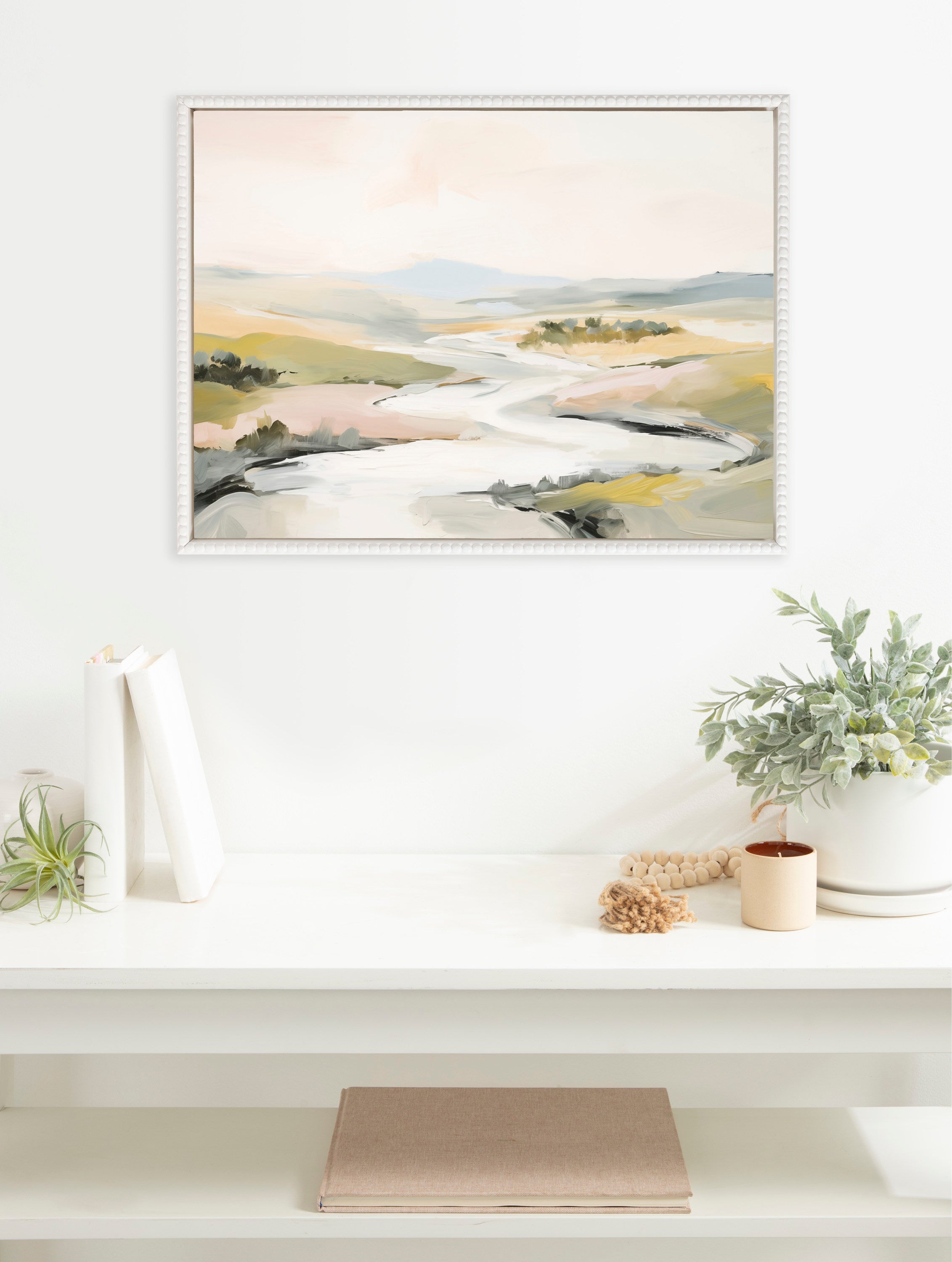 Framed Canvas 18x24 Sylvie Beaded White 5