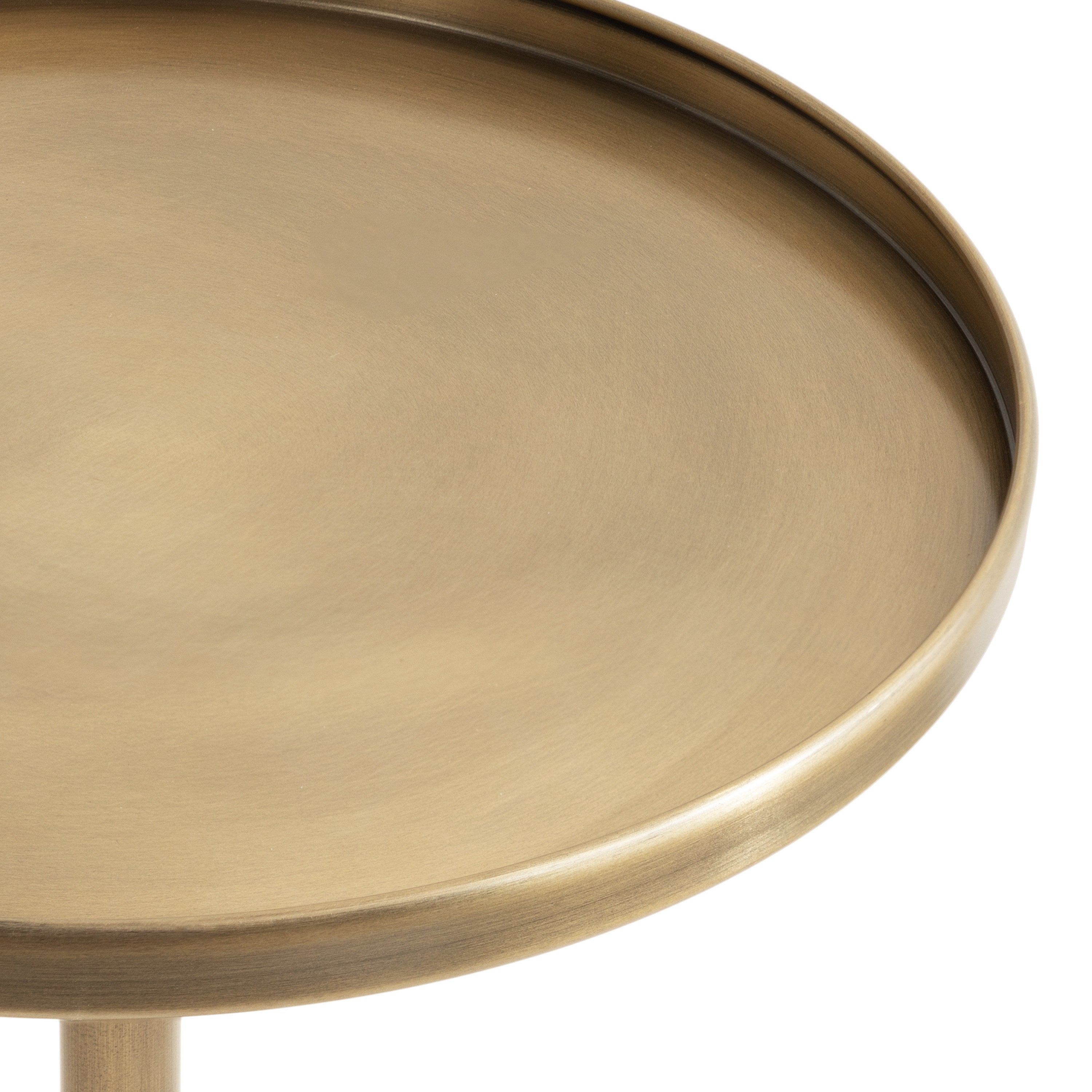 Side Table Gold Walnut Brown 14x14x24 3