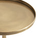 Side Table Gold Walnut Brown 14x14x24 3
