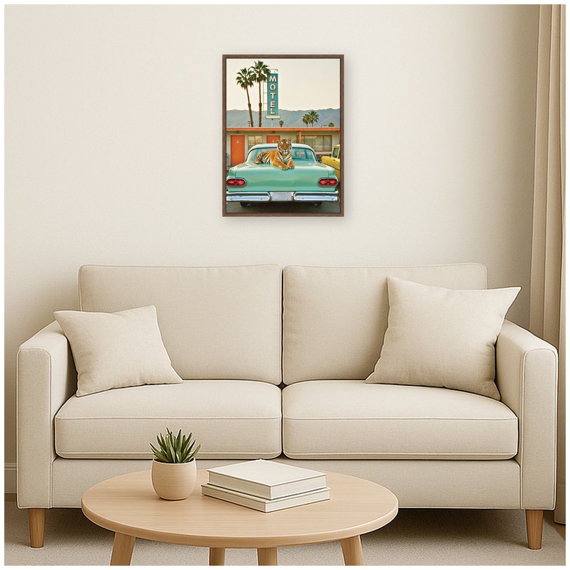 Framed Canvas Sylvie Walnut 18x24 6