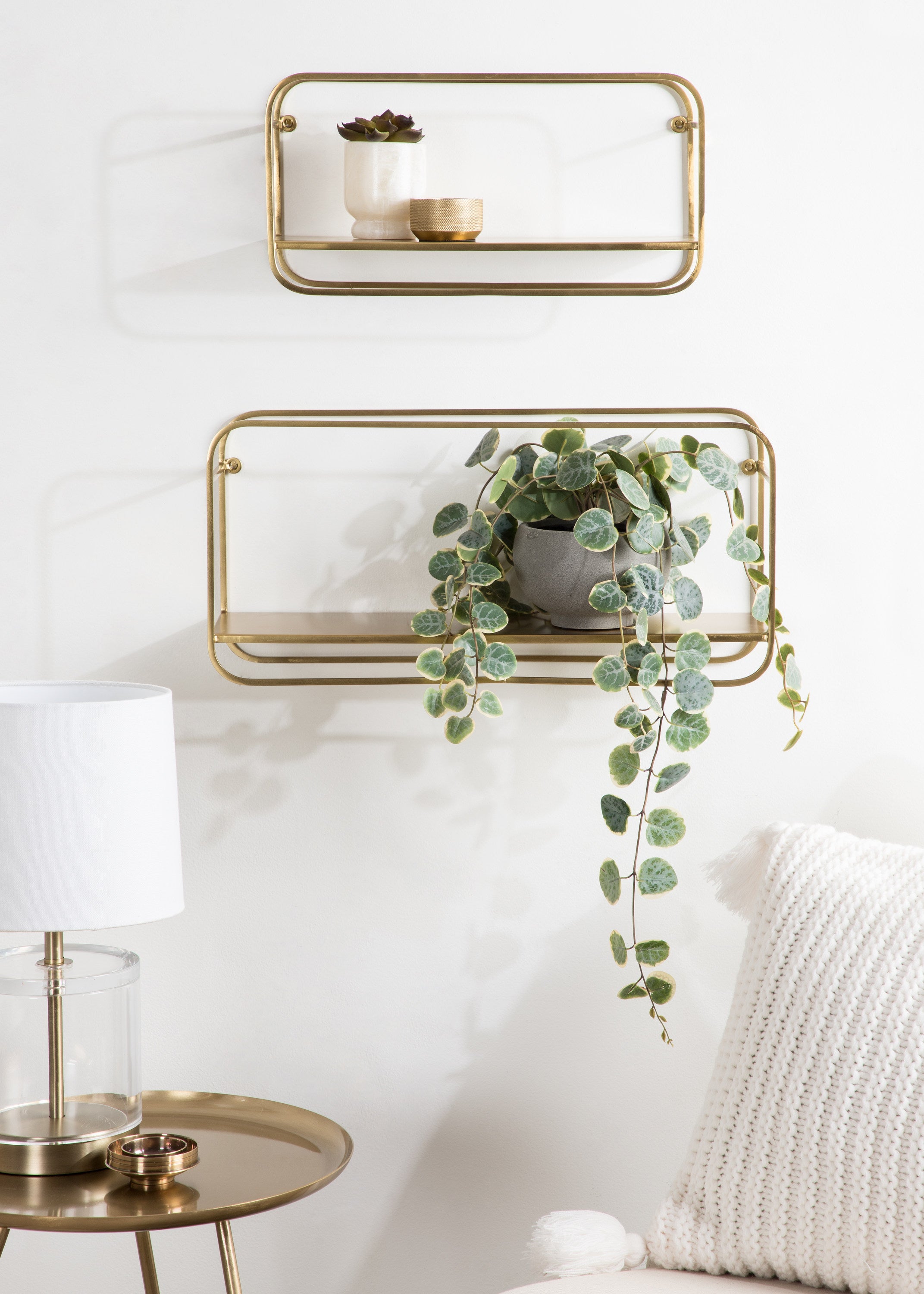 Accent Shelf Gold 2 Piece 6