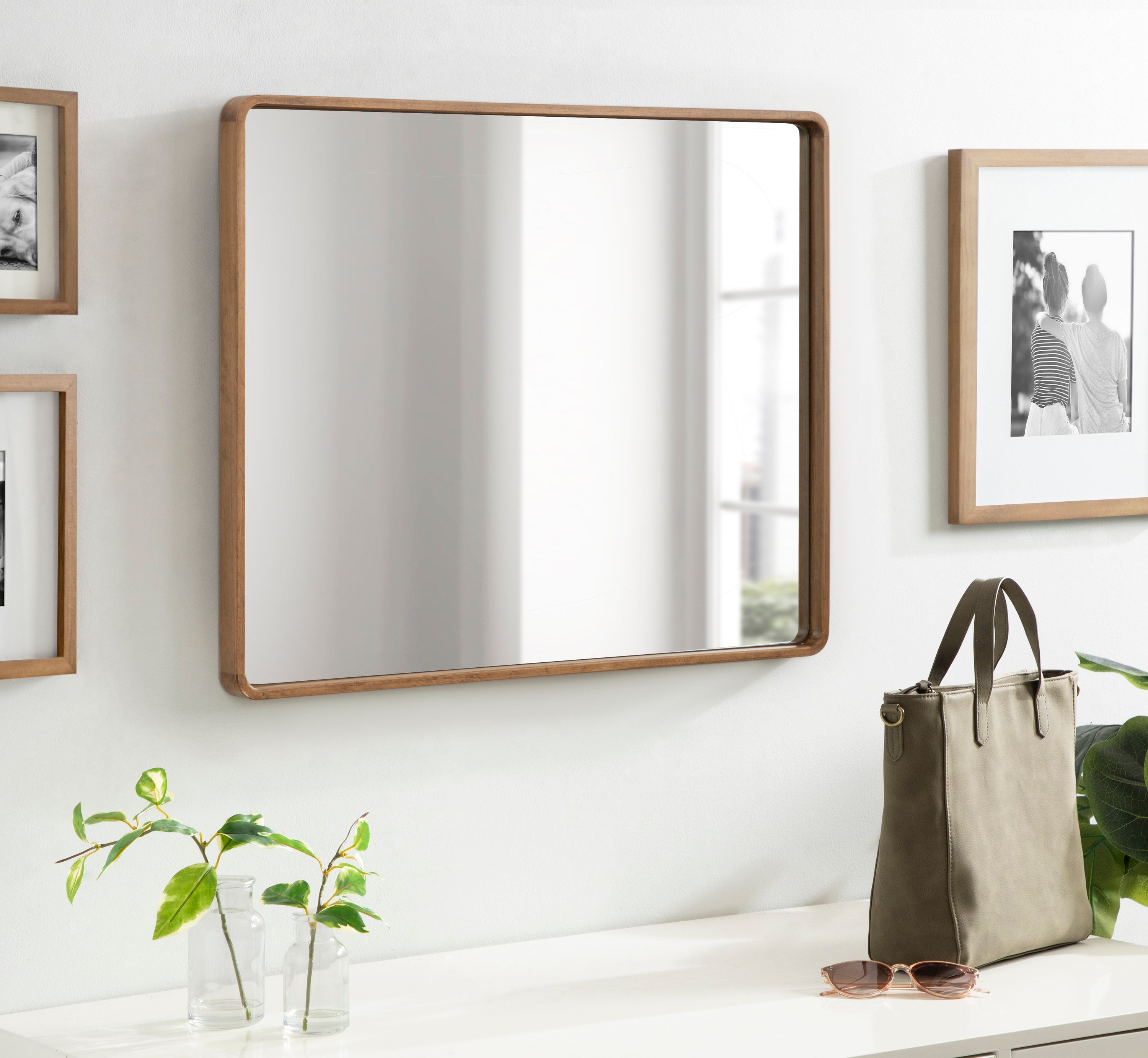 Rectangle Mirror Rustic Brown 24x30 7