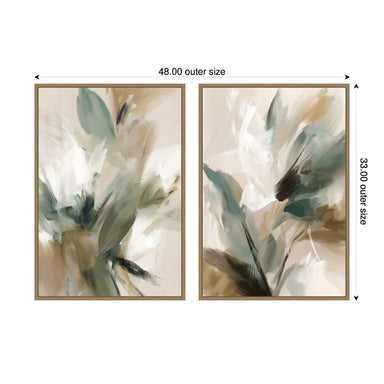 Framed Canvas Sylvie Dark Gold 2 Piece Set 23x33 2