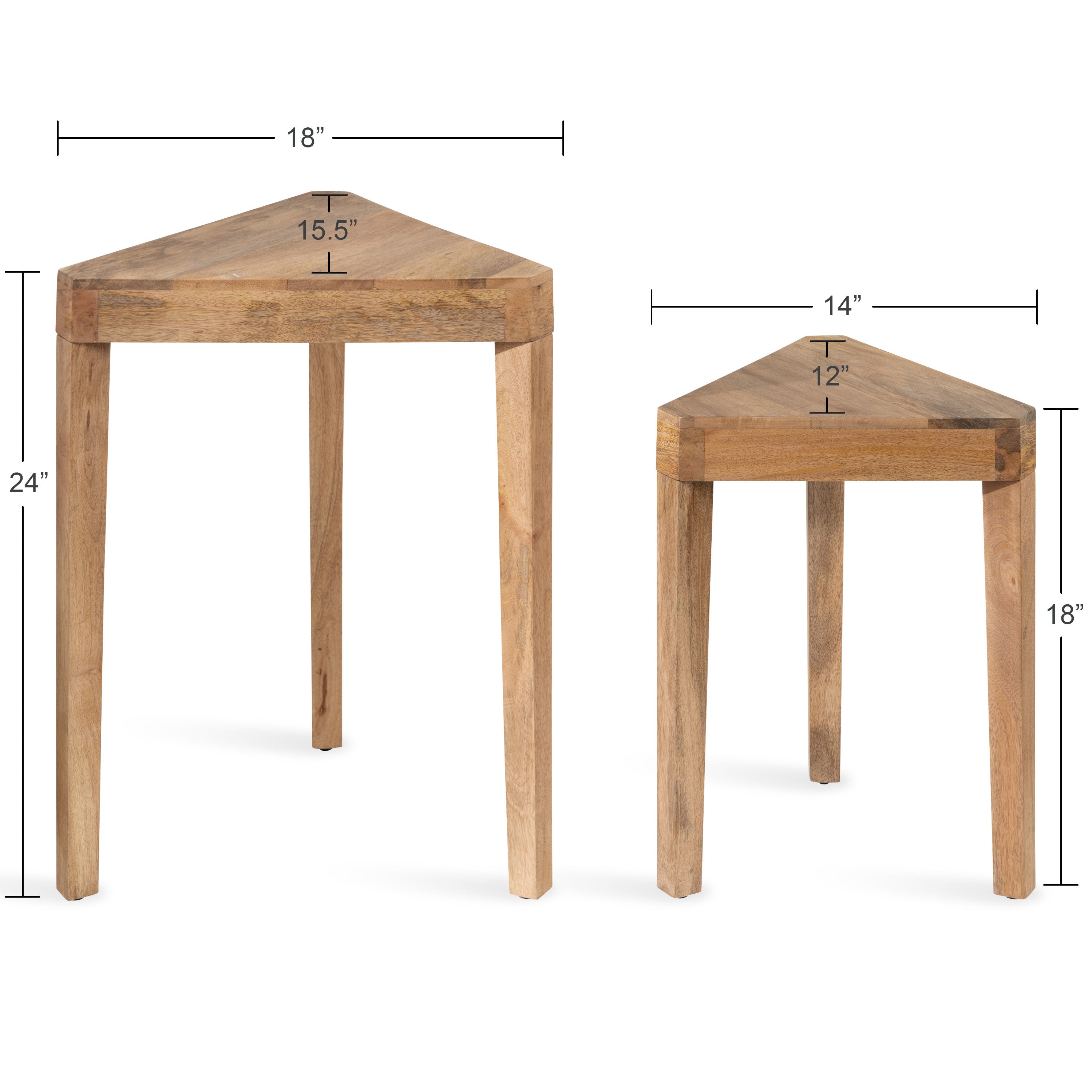 Nesting Table Natural 2 Piece 4