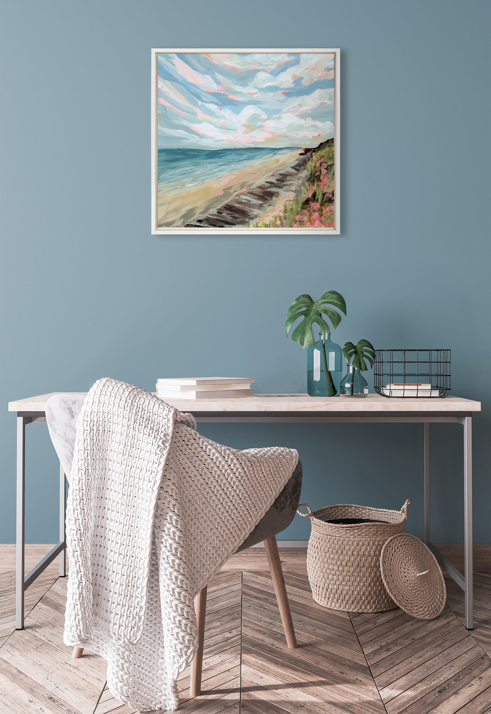 Framed Canvas 22x22 Sylvie White 5