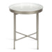 Side Table Silver White 18.25x18.25x22 3