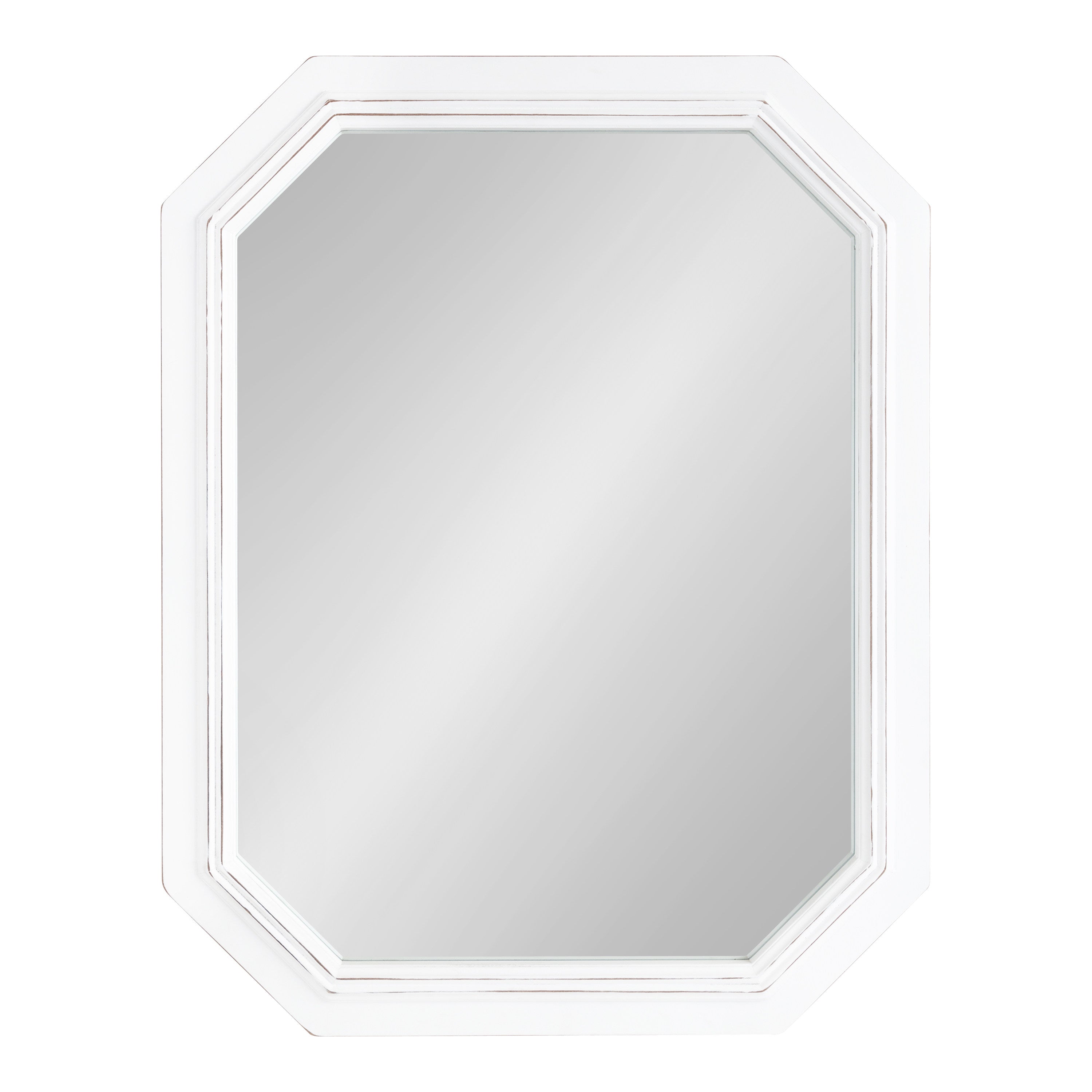 Octagon Mirror White 28x36 2
