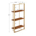 Accent Shelf 15x32 Walnut Brown Gold 2