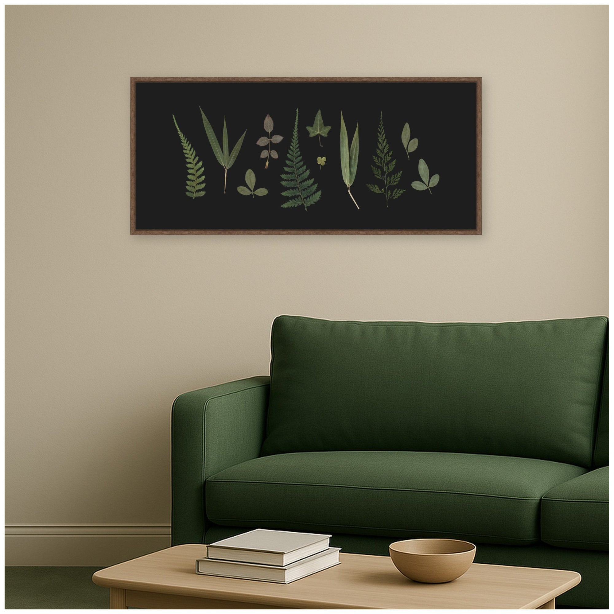 Framed Canvas 40x18 Sylvie Walnut 5