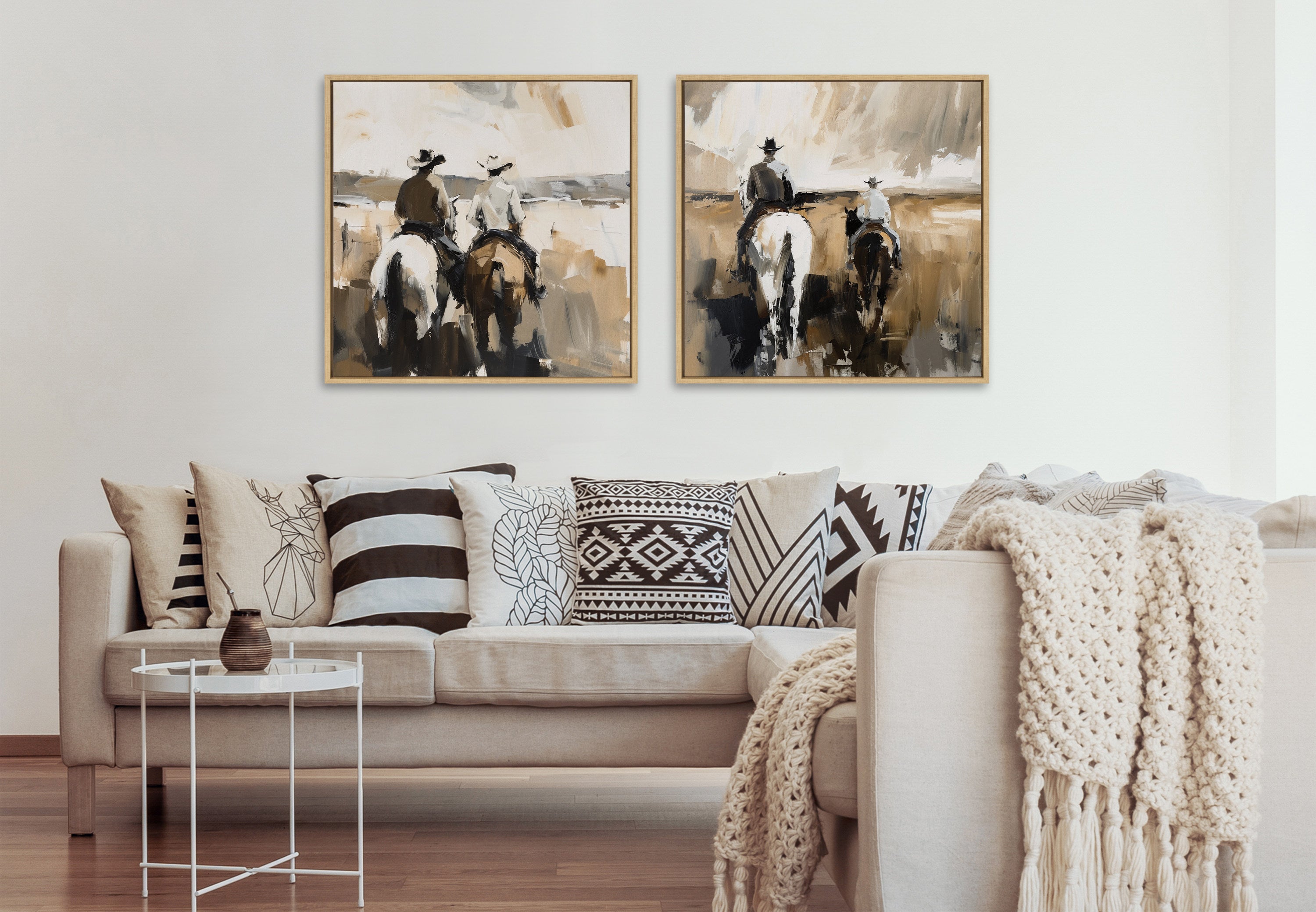 Framed Canvas 30x30 Sylvie Natural 6