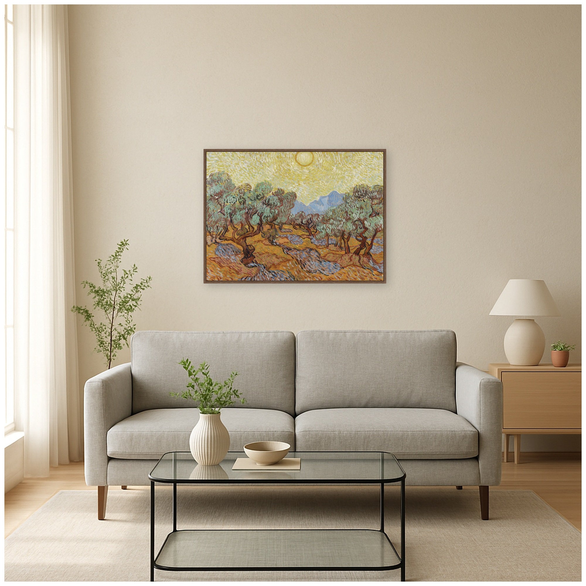 Framed Canvas 38x28 Sylvie Walnut 7