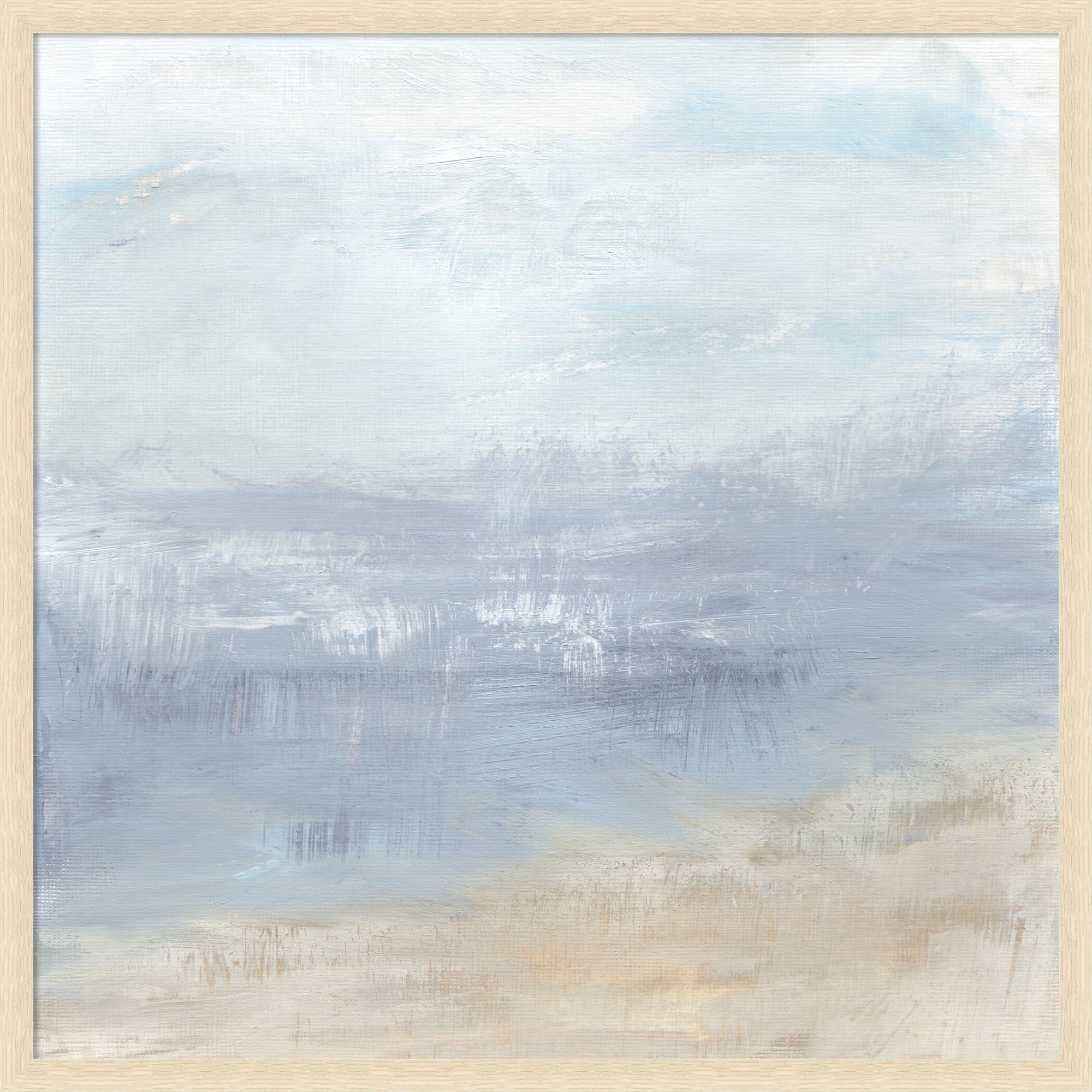 Mounted Canvas 34x34 Woodgrain Stripe Blonde 1