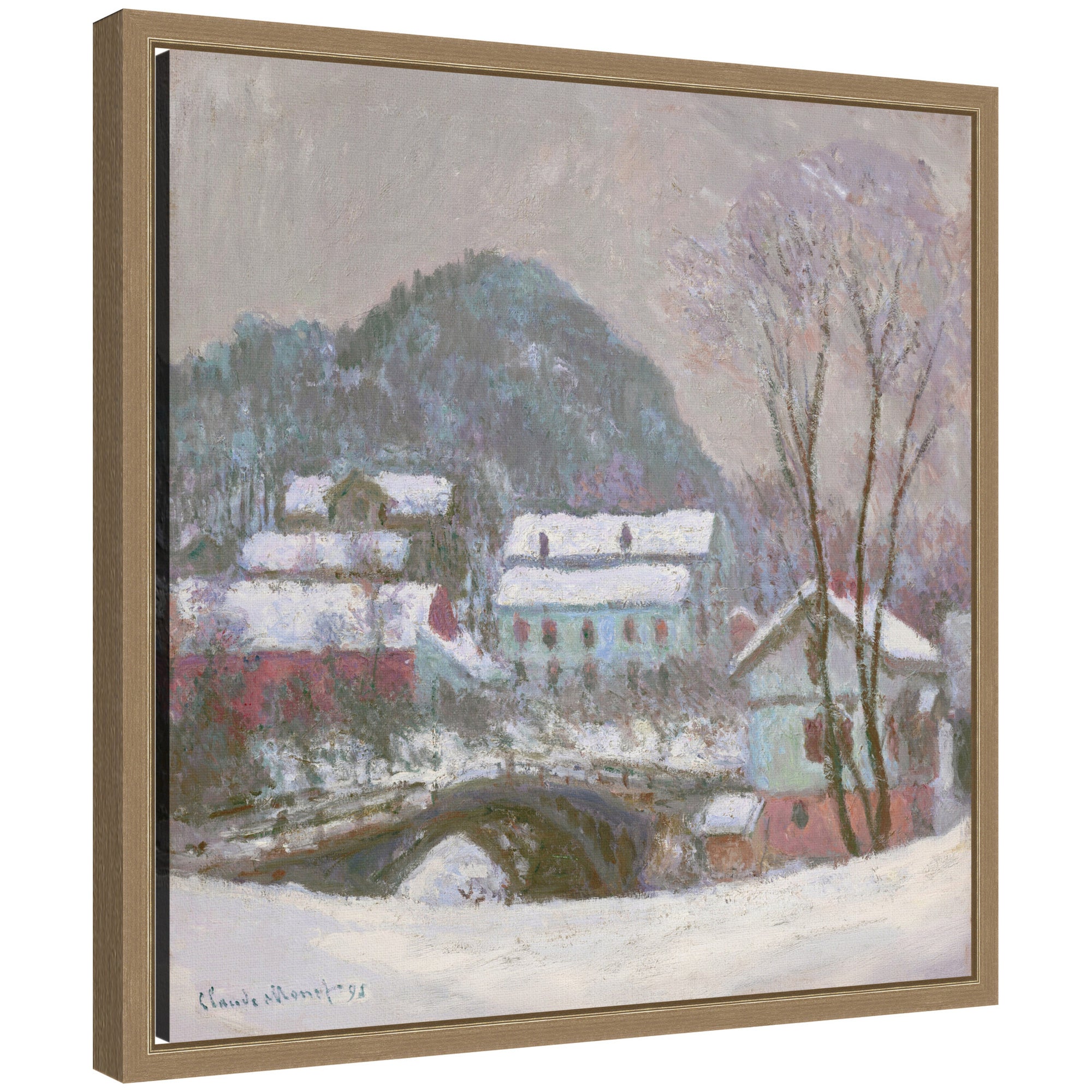 Framed Canvas Sylvie Dark Gold 16x16 1