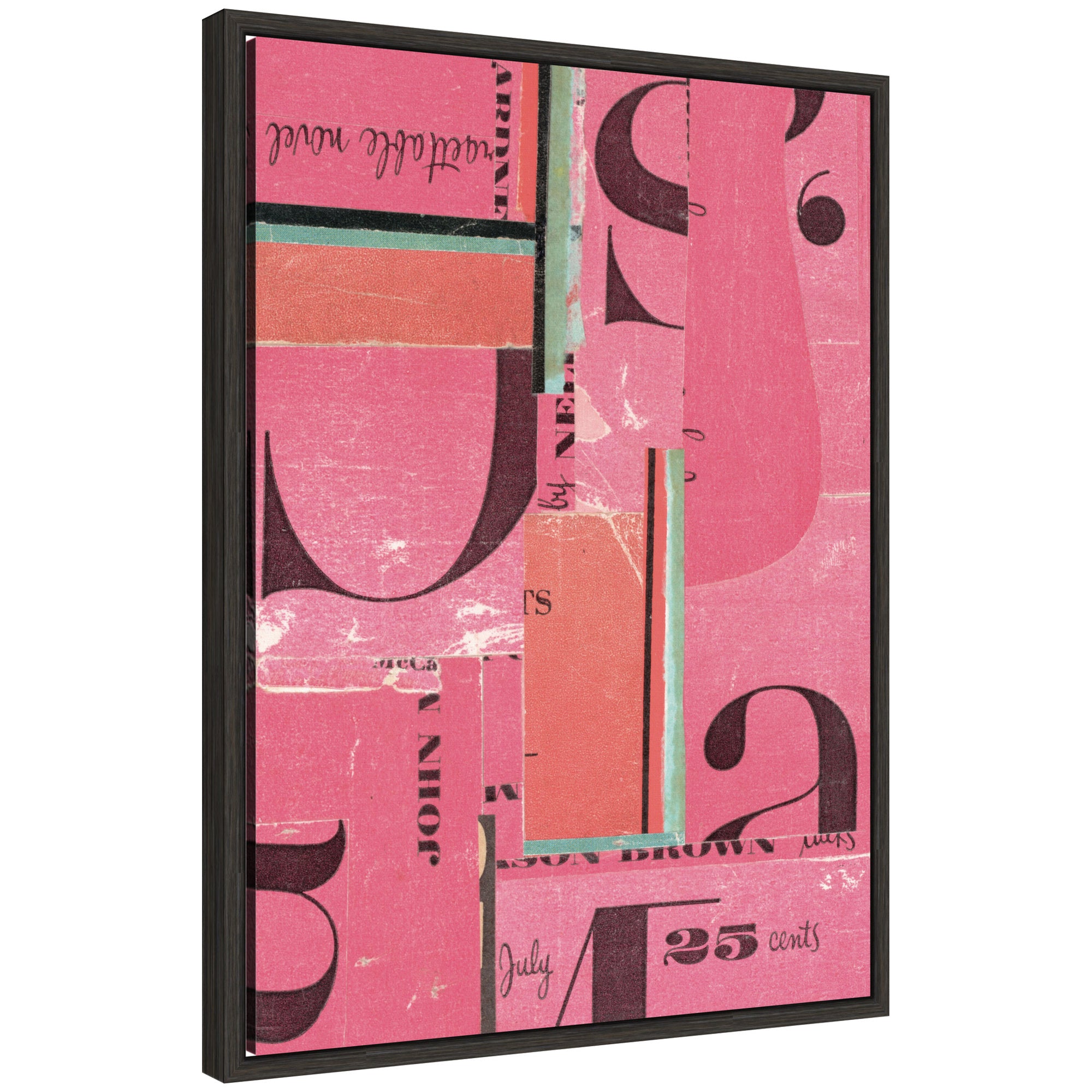 Typography Pink FC by Felicia Dadak Framed Canvas Wall Art Print
