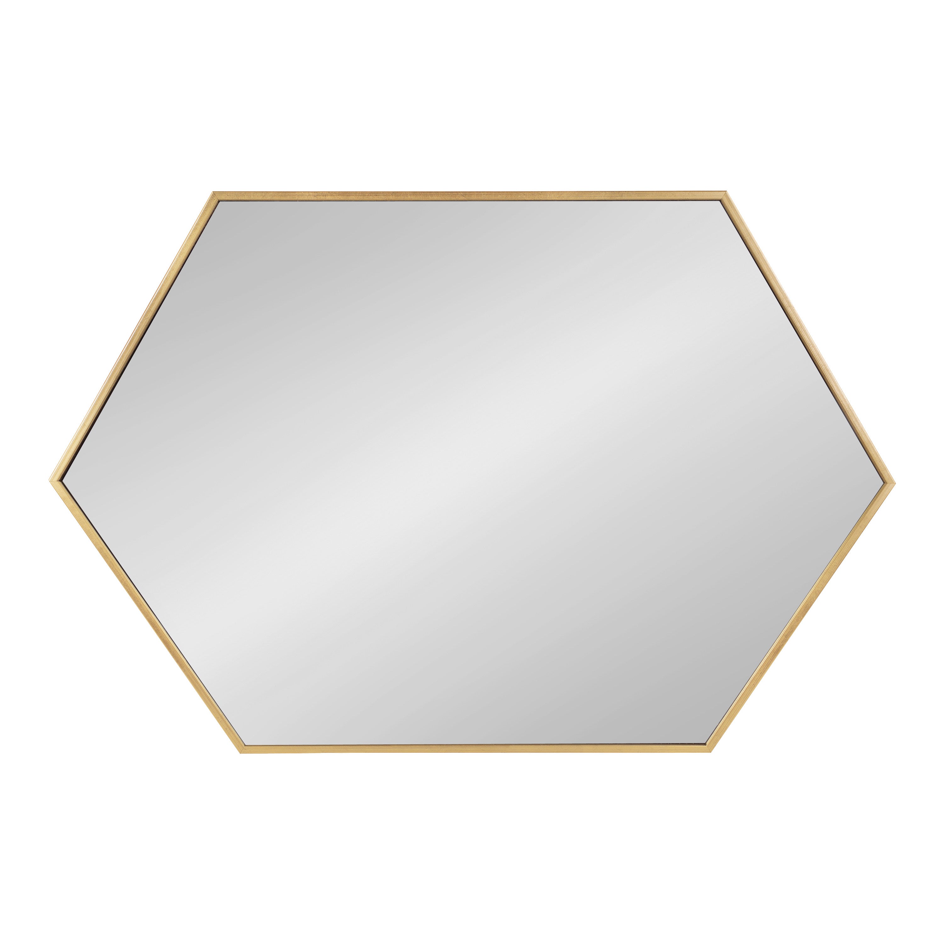 Hexagon Mirror Gold 24x36 2