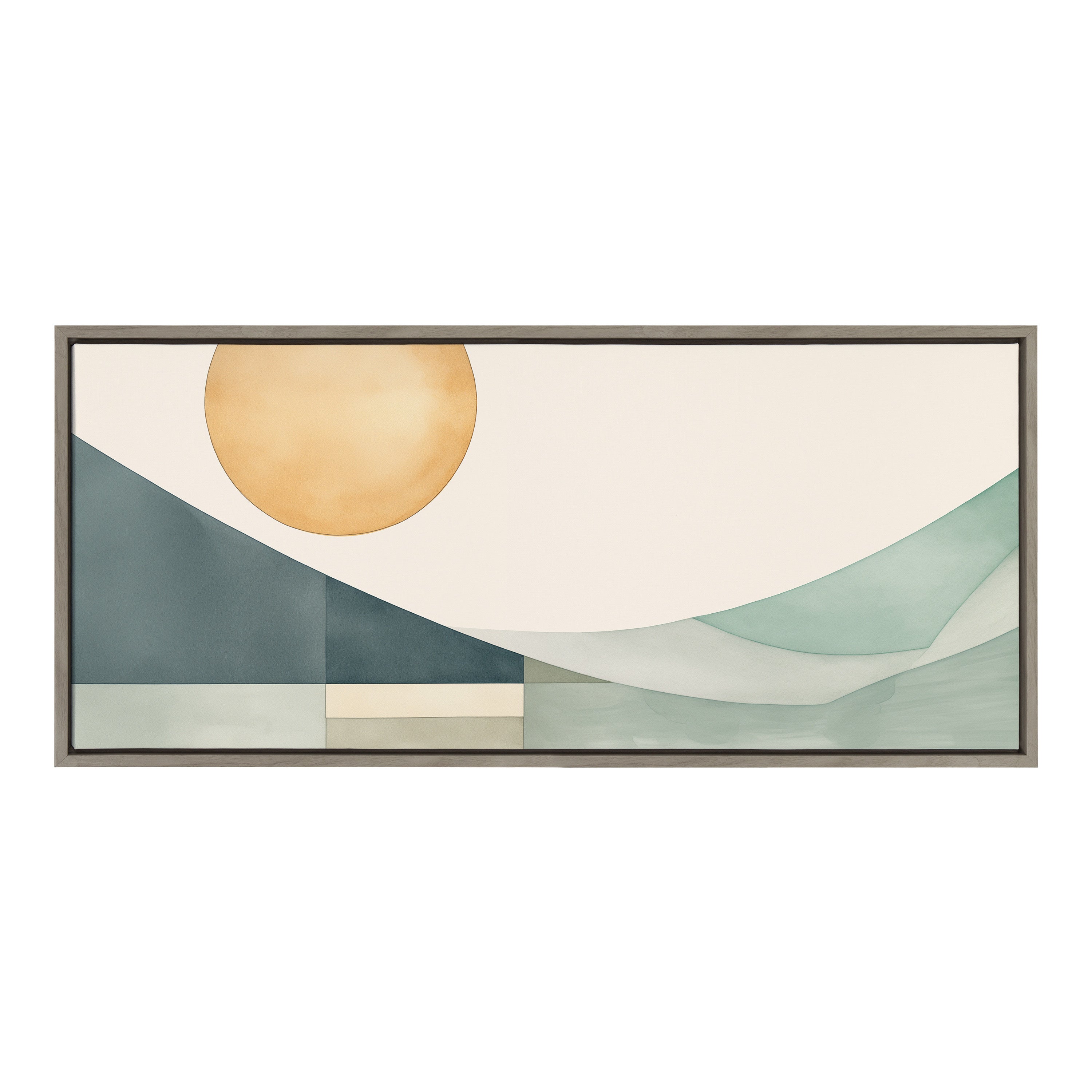 Framed Canvas 18x40 Sylvie Graywash 2