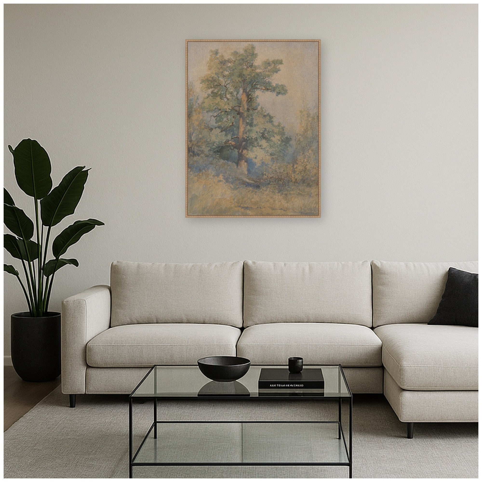 Framed Canvas 32x42 Sylvie Beaded Rustic Natural 7