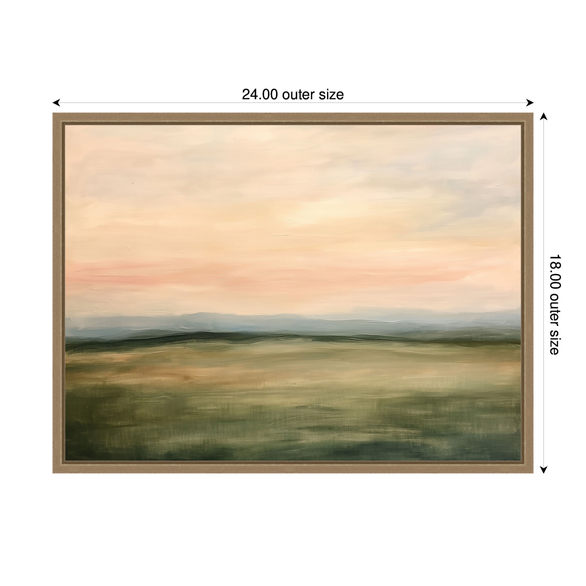 Framed Canvas 24x18 Sylvie Dark Gold 2