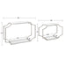 Accent Shelf Silver 2 Piece 18 inch 2