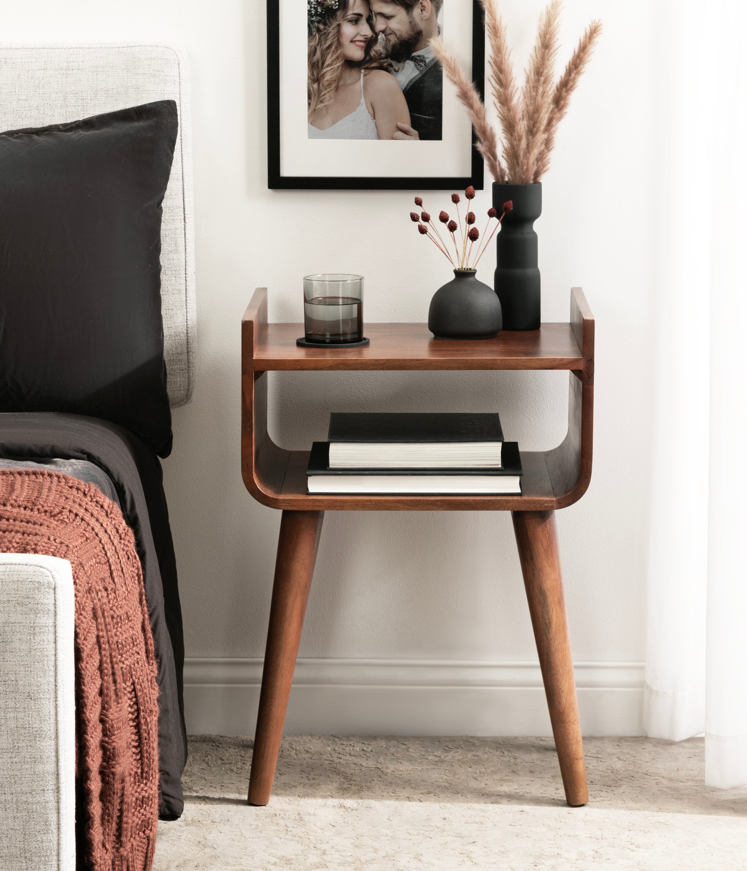 Side Table Walnut Brown 7