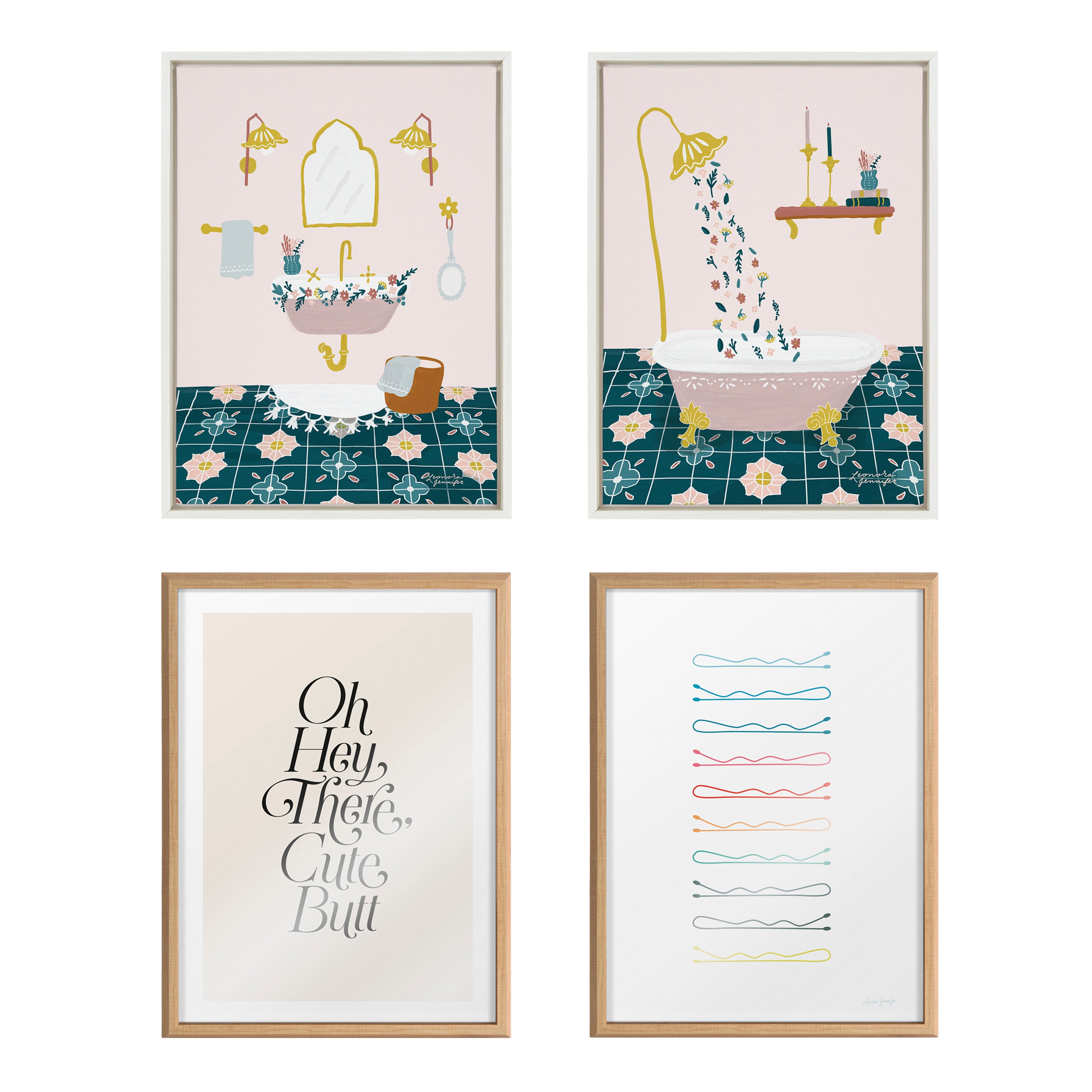 Art Set Sylvie White 2 Piece Set 18x24 4