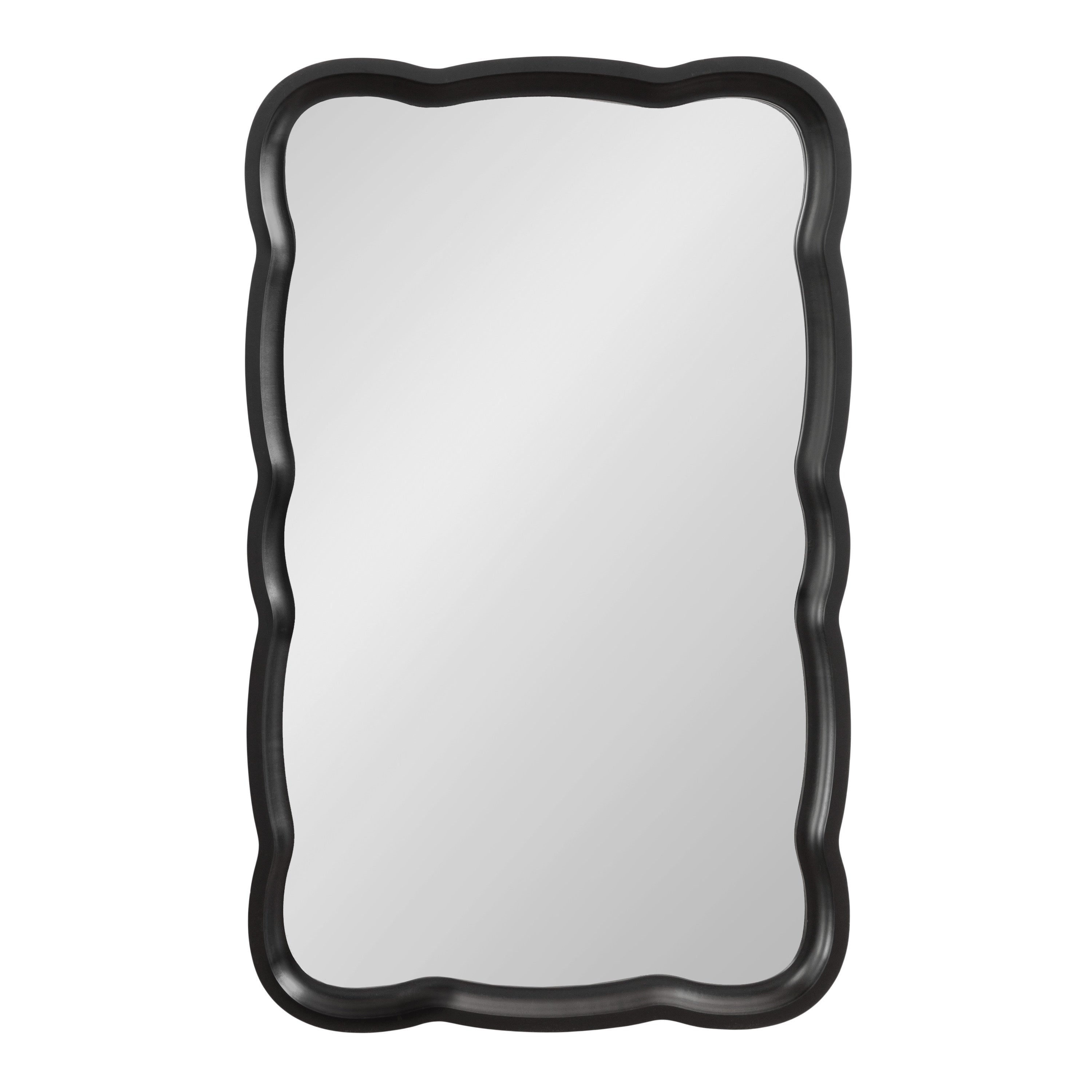 Scallop Mirror Black 24x38 5