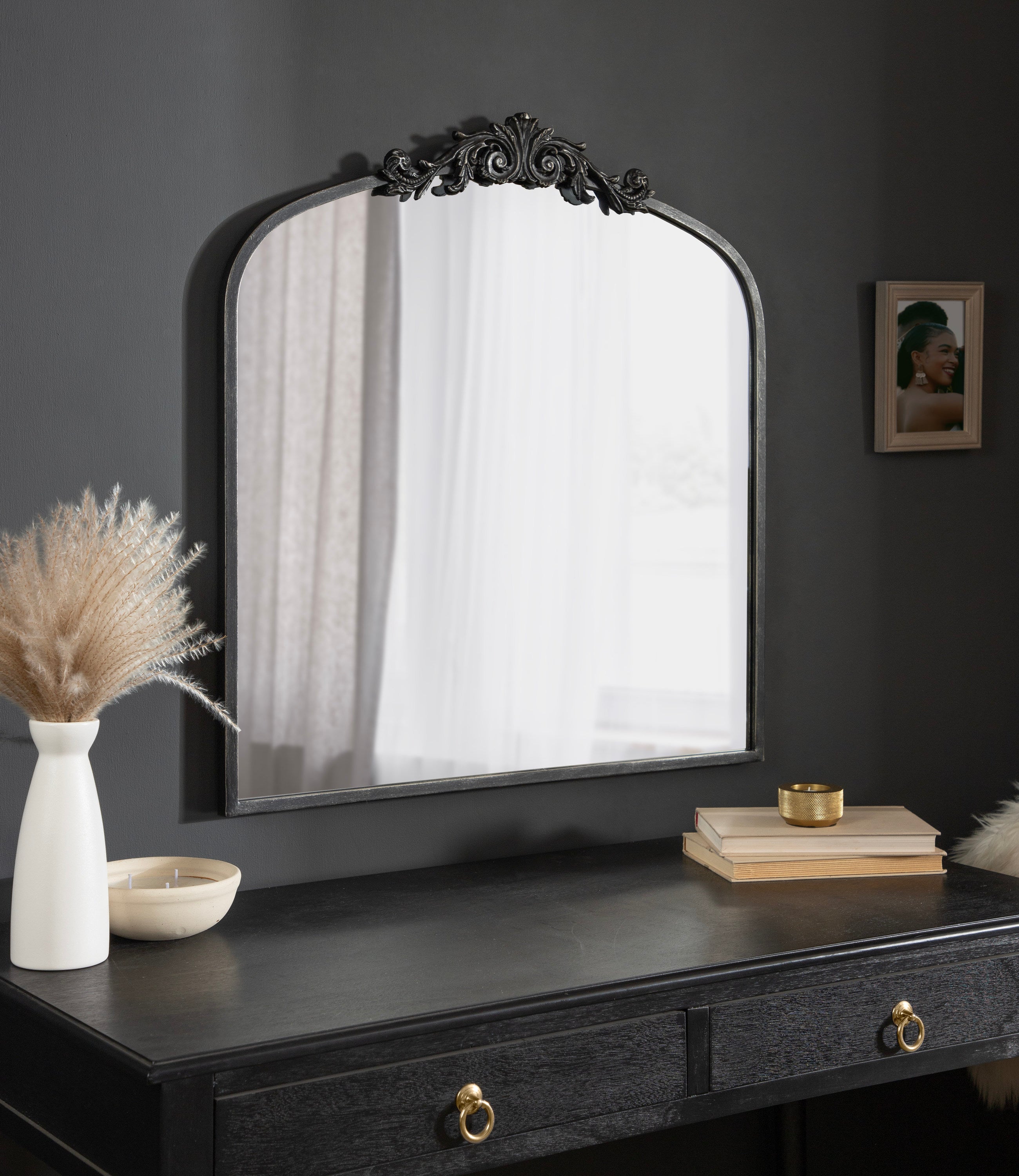 Arch Mirror 28x30 Black 8