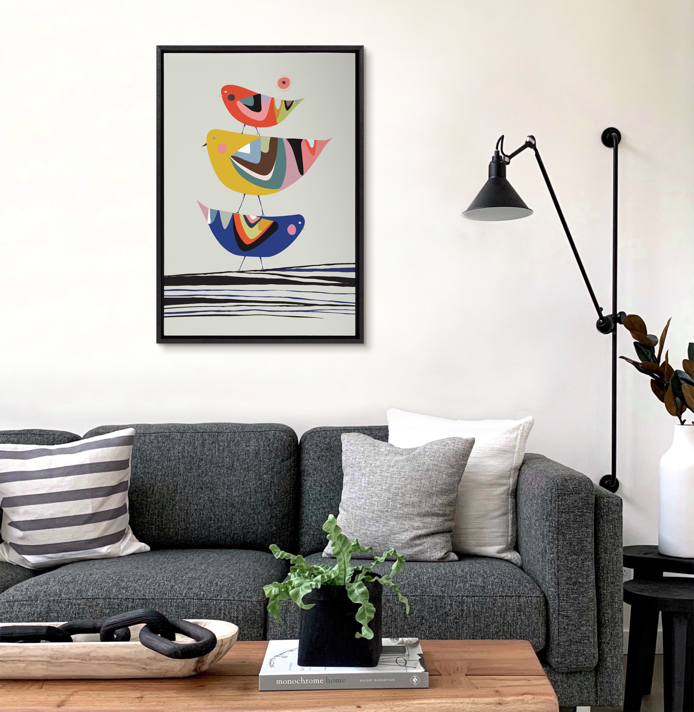 Framed Canvas Sylvie Black 23x33 5