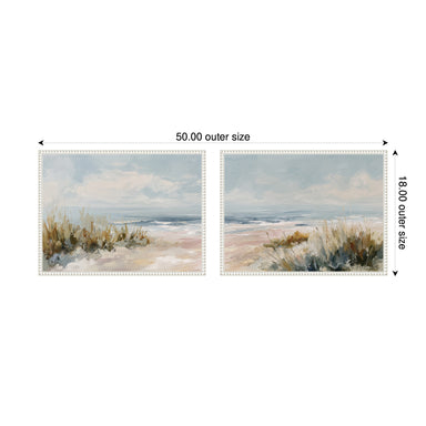 Art Set 2 Piece Set 18x24 Sylvie Beaded White 2