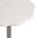 Side Table White Silver 10x10x23 3