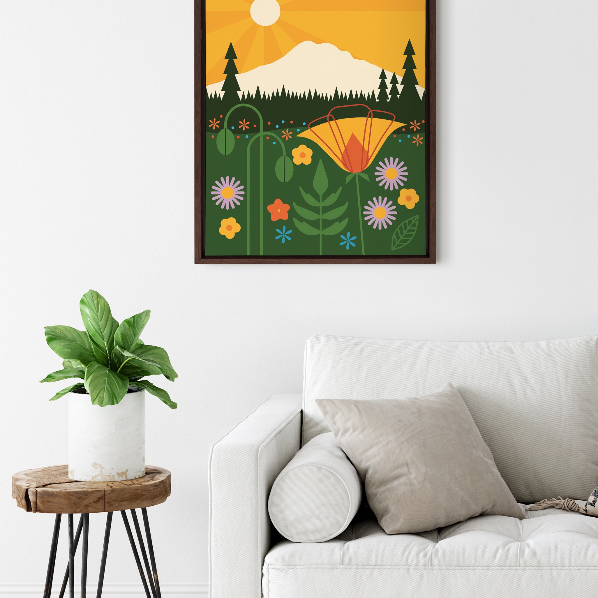 Framed Canvas 18x24 Sylvie Walnut 7