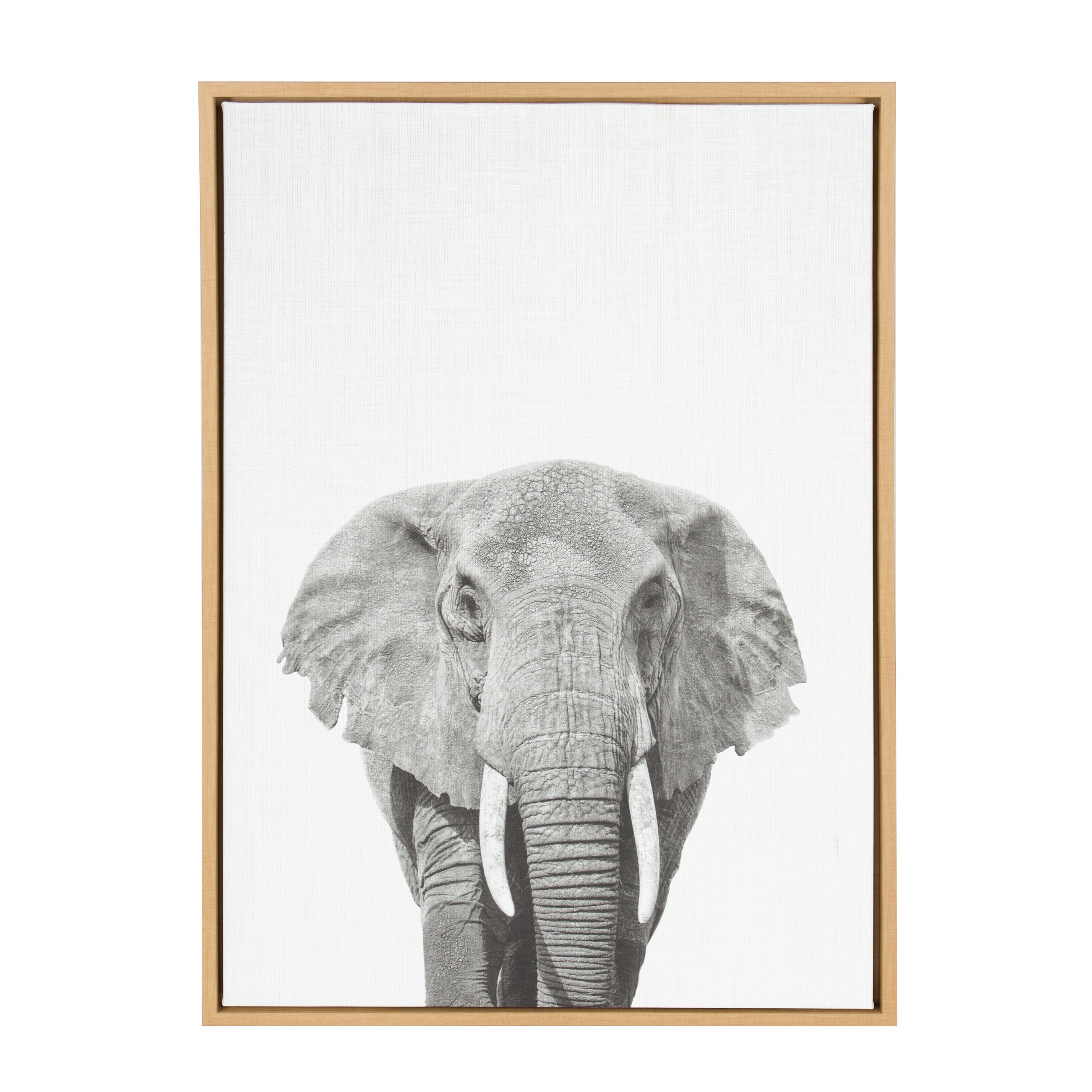Sylvie Elephant Framed Canvas by Simon Te of Tai Prints