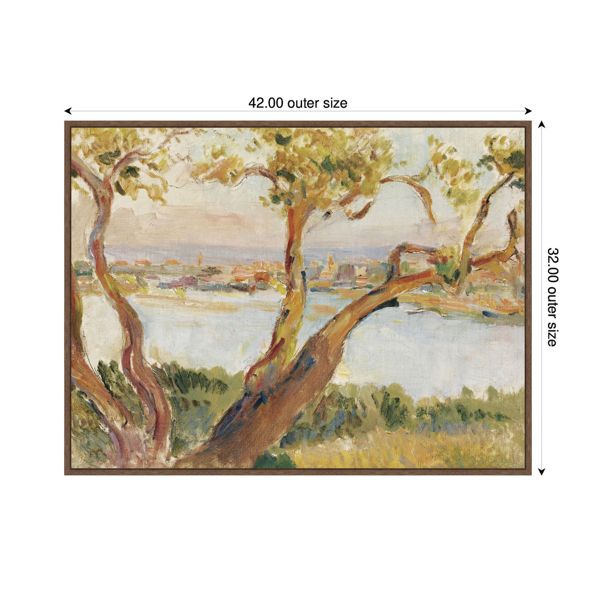 Framed Canvas 42x32 Sylvie Walnut 2