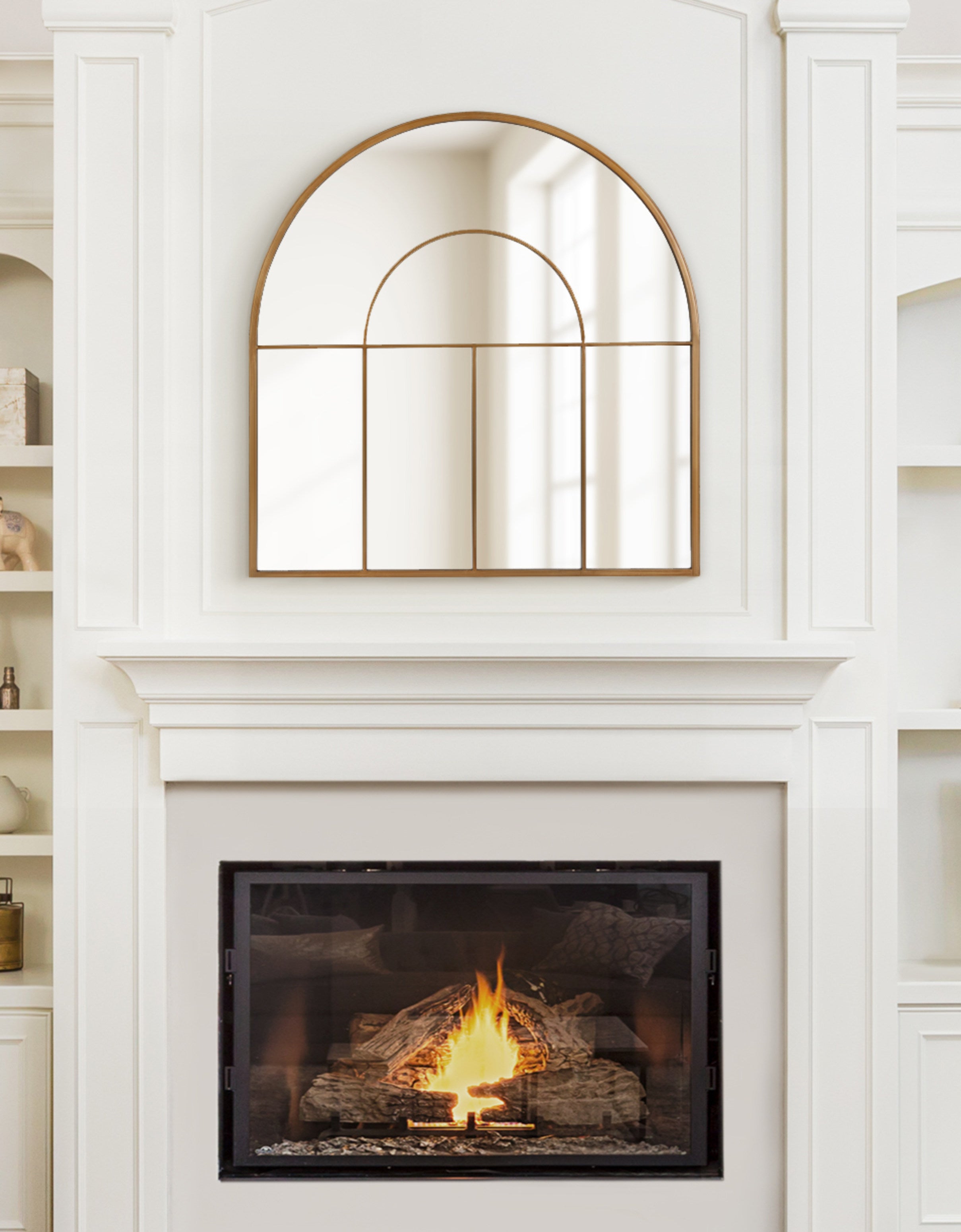 Windowpane Mirror Gold 30x30 7