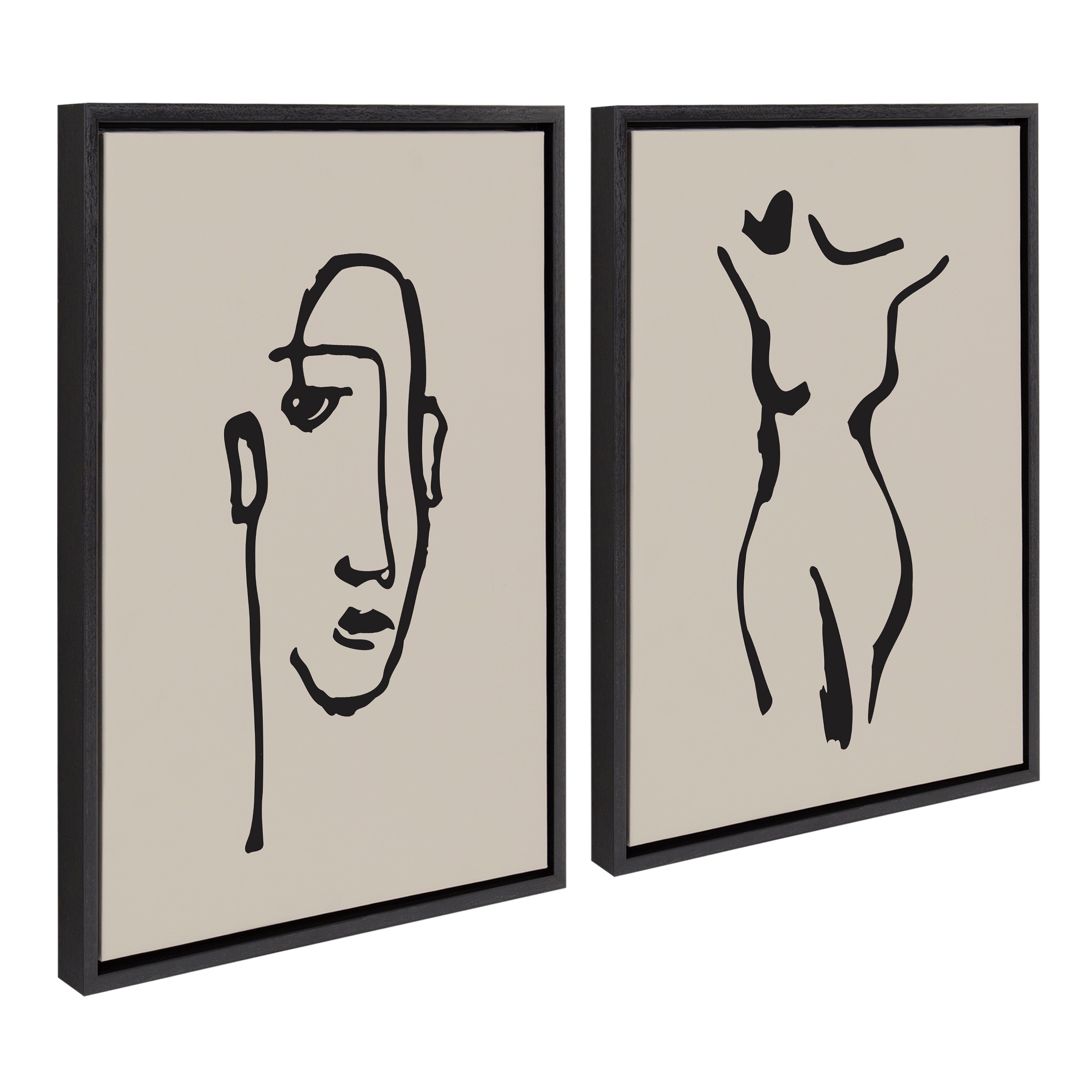 Art Set Sylvie Black 2 Piece Set 18x24 1