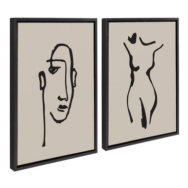 Art Set Sylvie Black 2 Piece Set 18x24 1