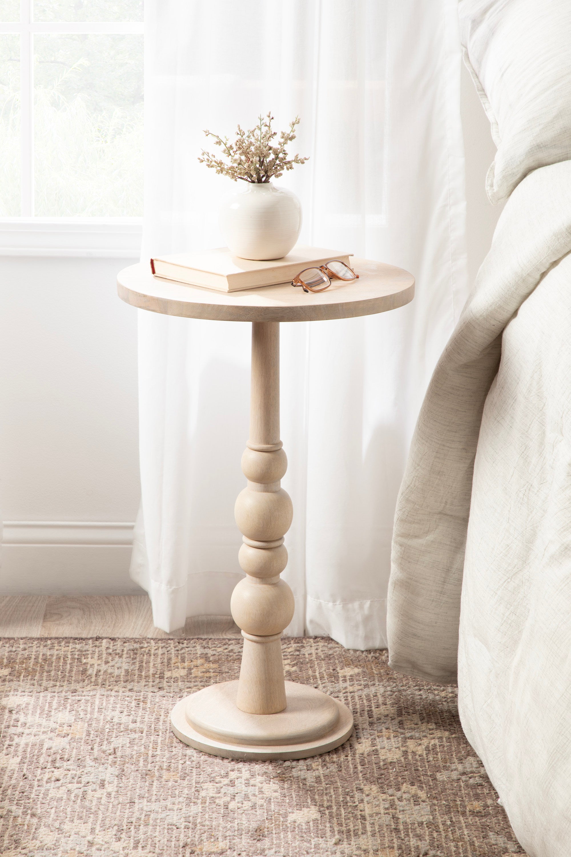 Side Table Whitewash 16x16x26 7