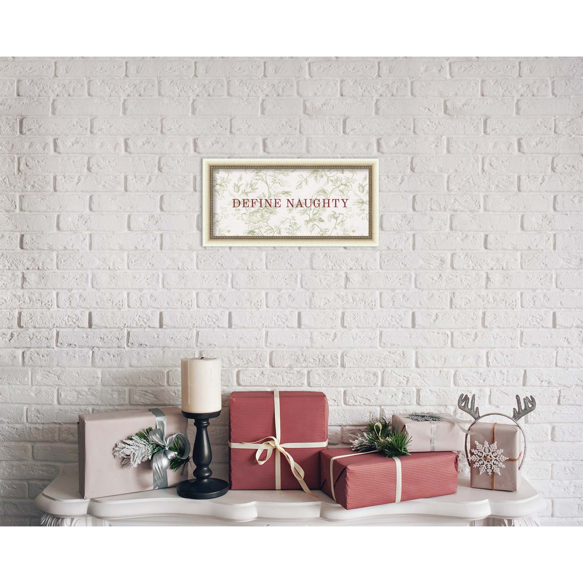 Mounted Canvas Belmont Distress White 20x10 5