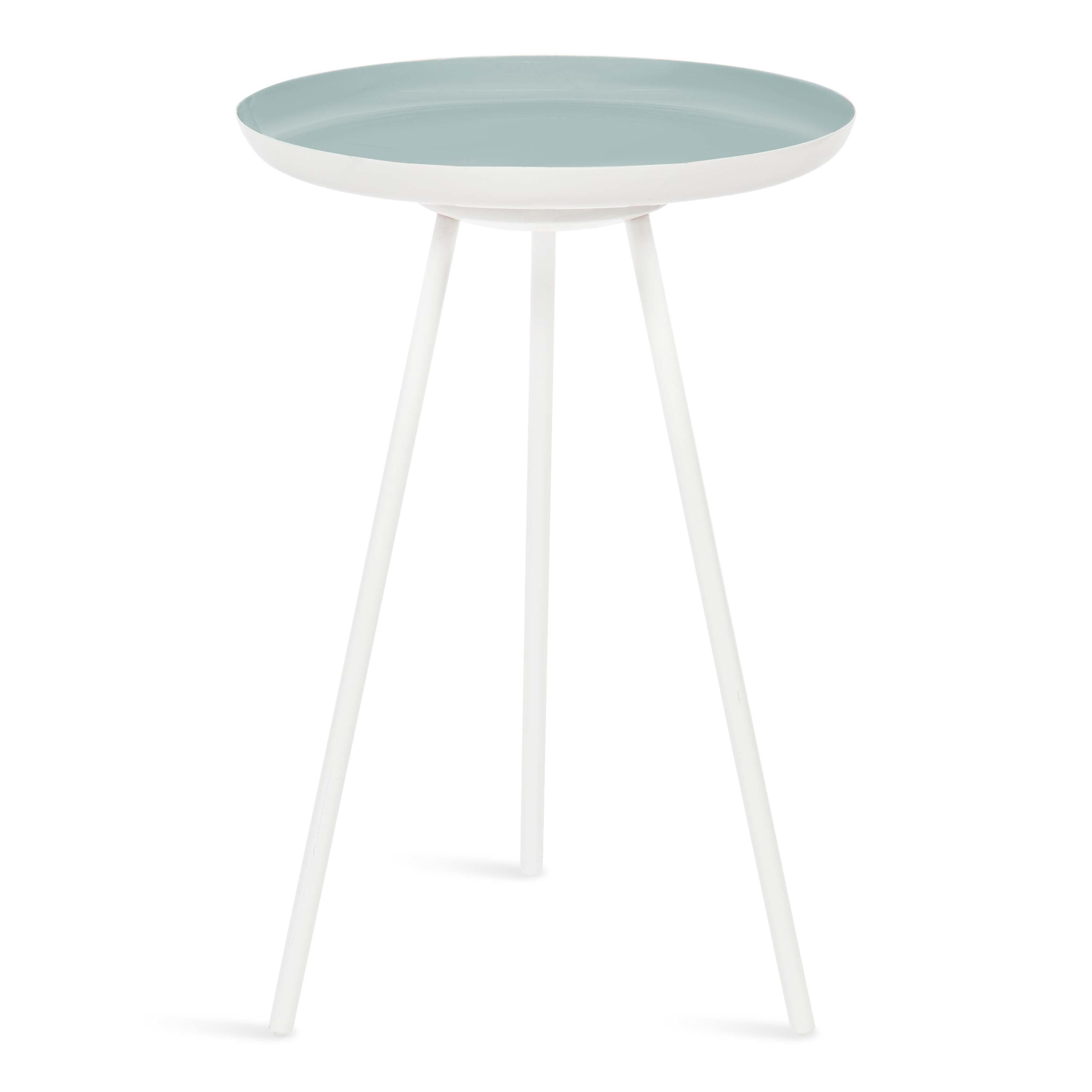Side Table 15x15x22.5 Blue White 1