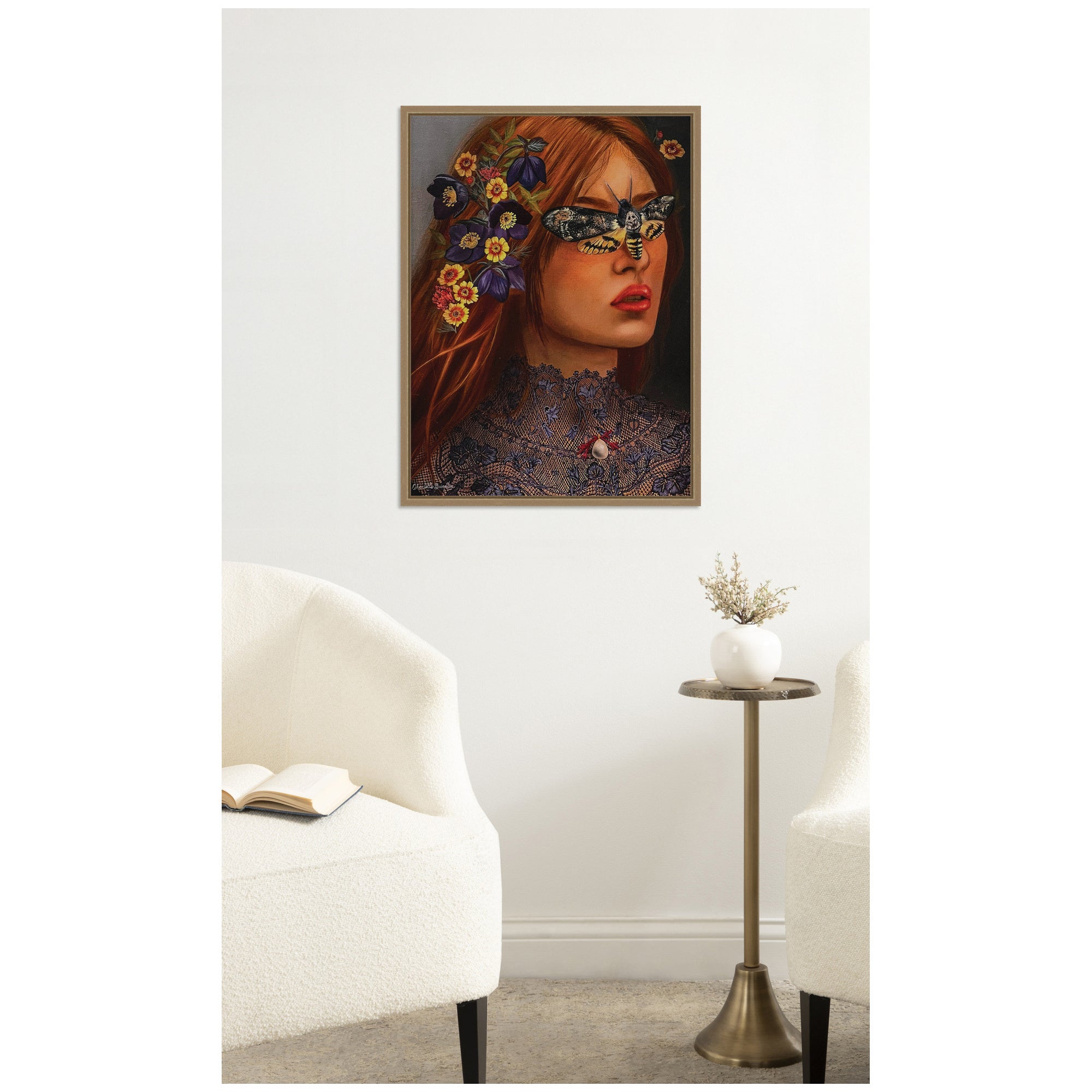 Framed Canvas Sylvie Dark Gold 18x24 7