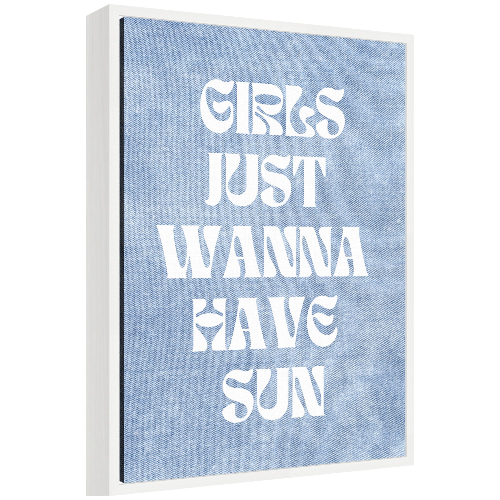 Girls Just Wanna Have Sun by Megan Ryan Framed Canvas Wall Art Print