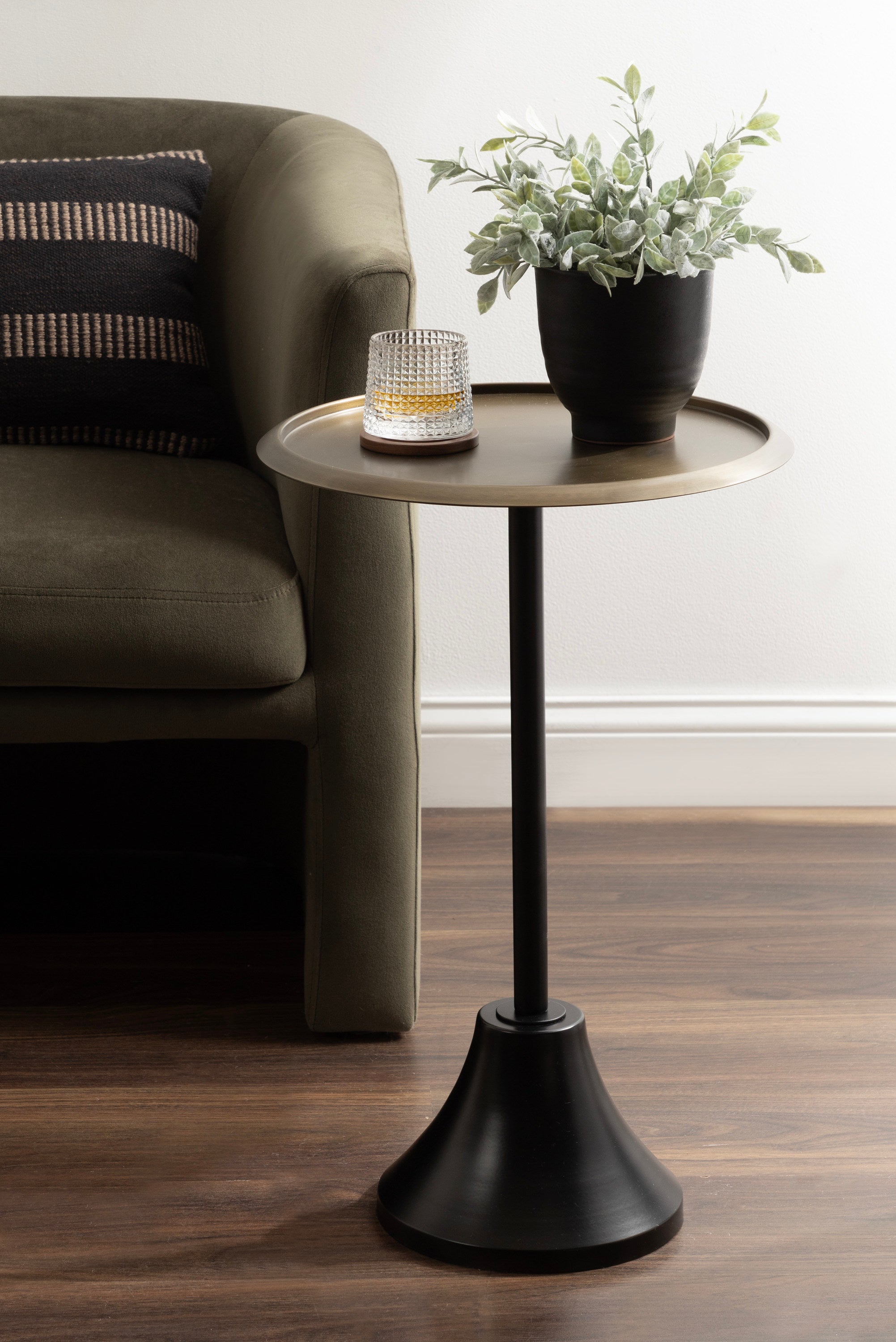 Side Table Gold Black 15x15x24 6