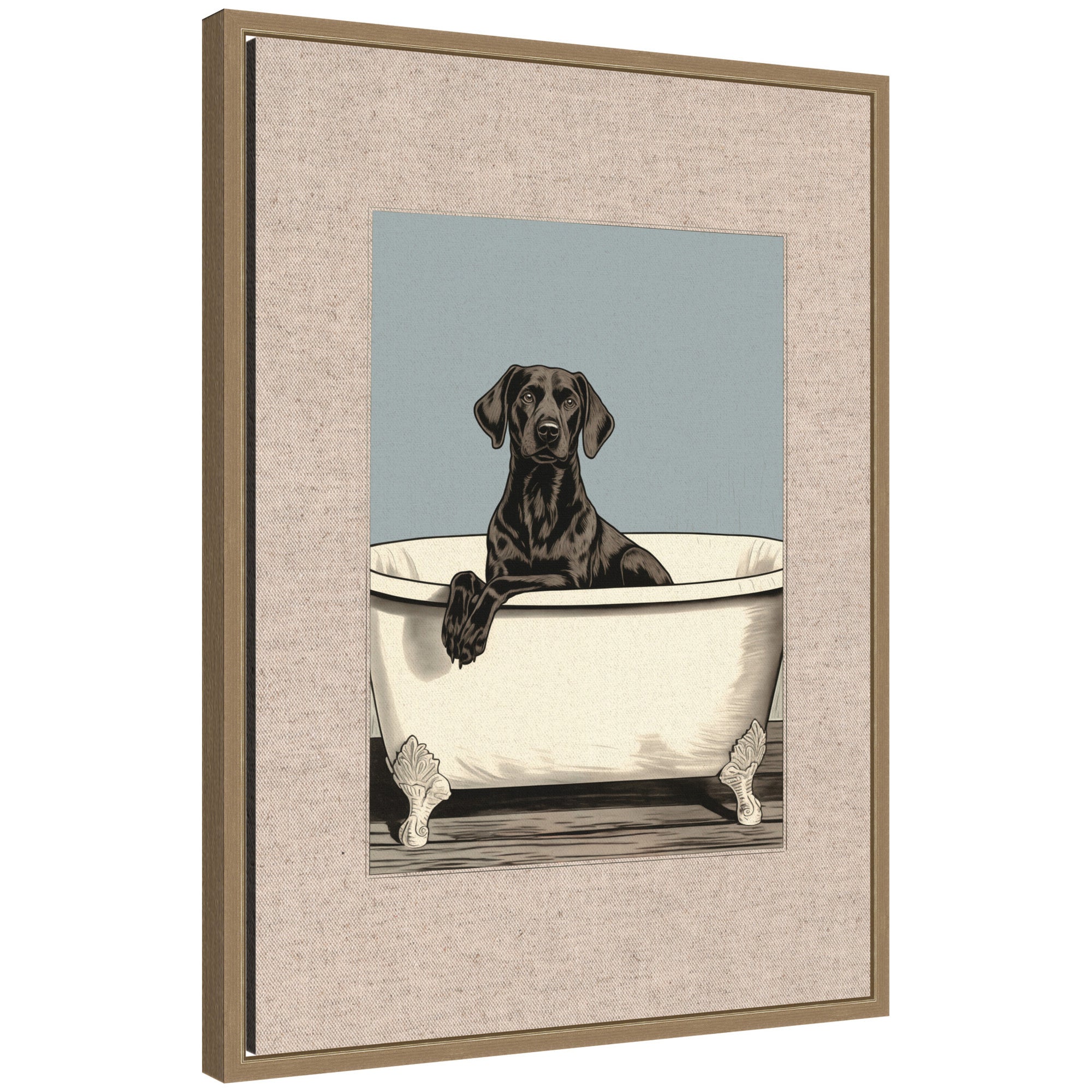 Framed Canvas 18x24 Sylvie Dark Gold 1
