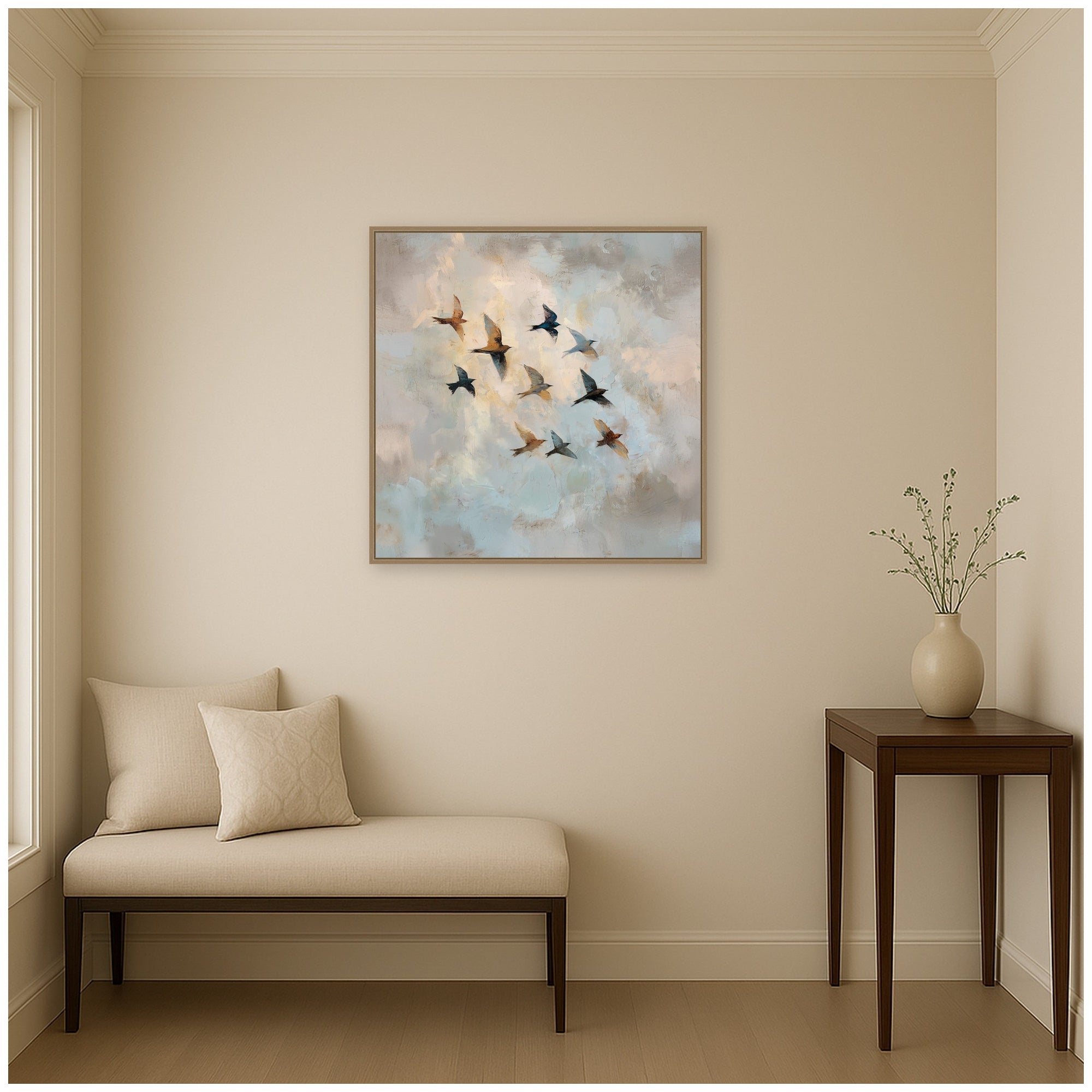 Framed Canvas 30x30 Sylvie Dark Gold 5