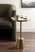 Side Table Mirror Gold 14x14x24 6