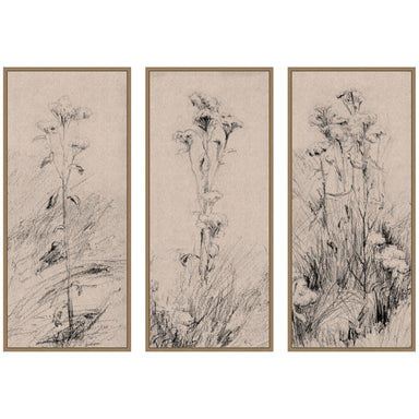 Art Set 3 Piece Set 18x40 Sylvie Dark Gold 1
