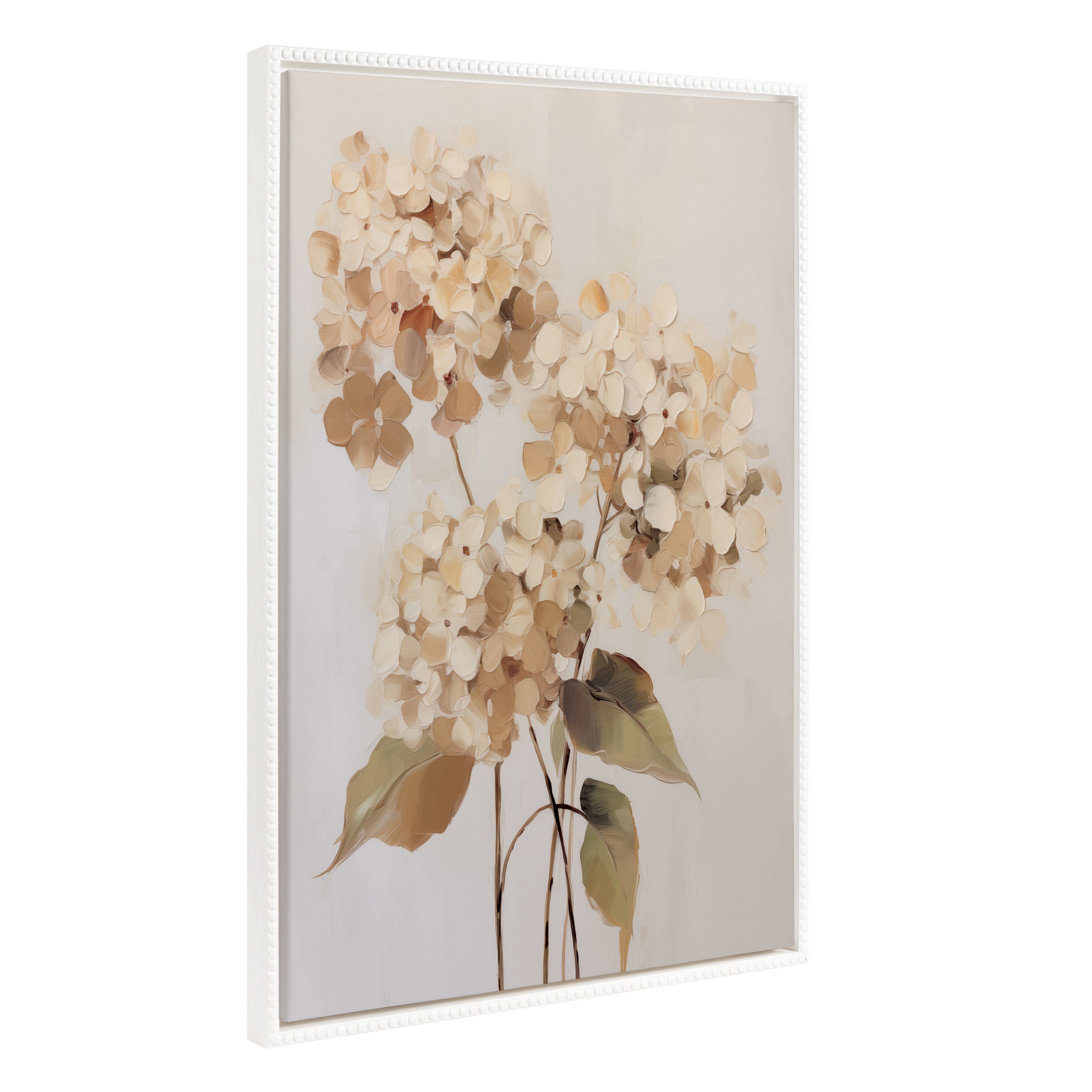 Framed Canvas 23x33 Sylvie Beaded White 1
