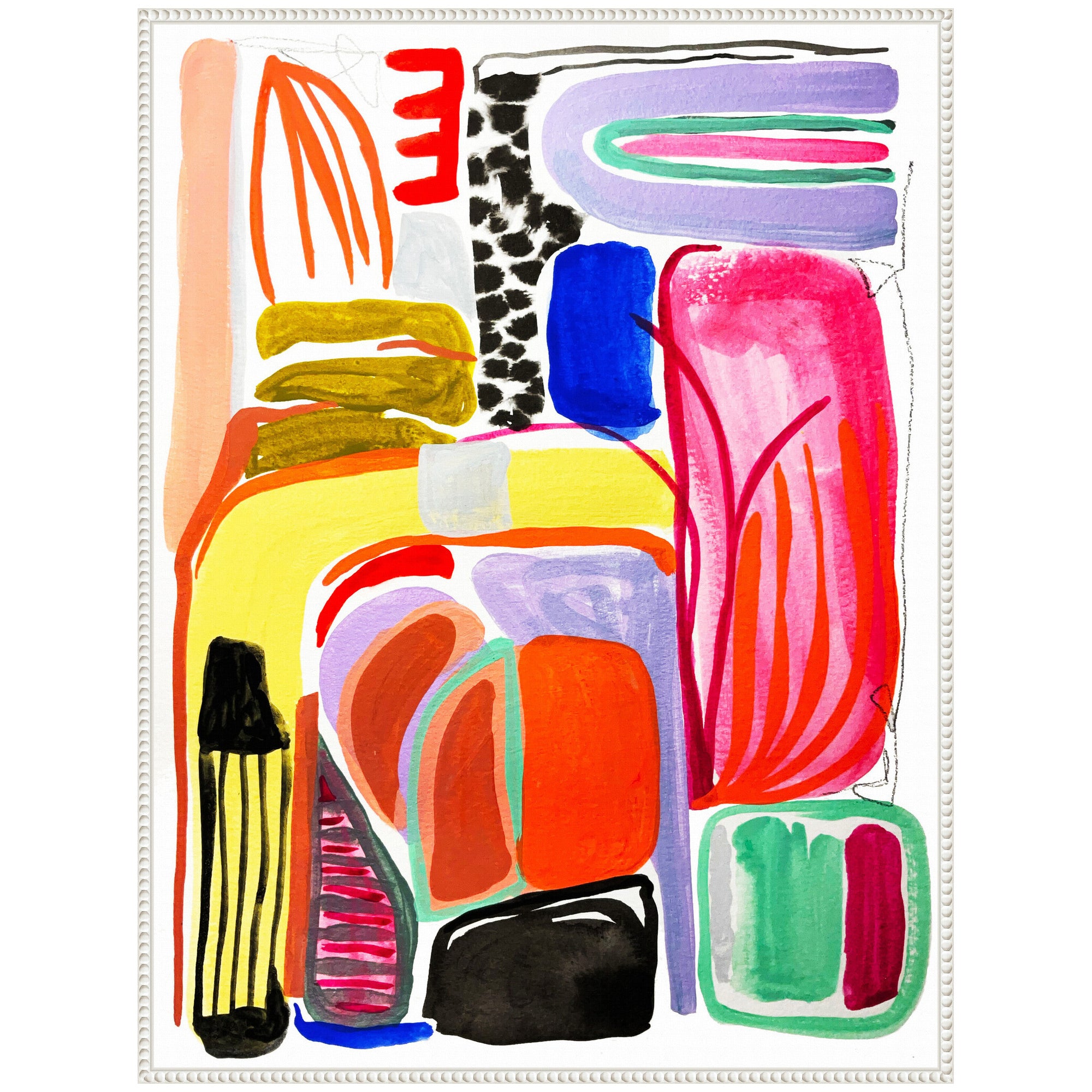 Sylvie Abstract 08 Framed Canvas by Emma Daisy